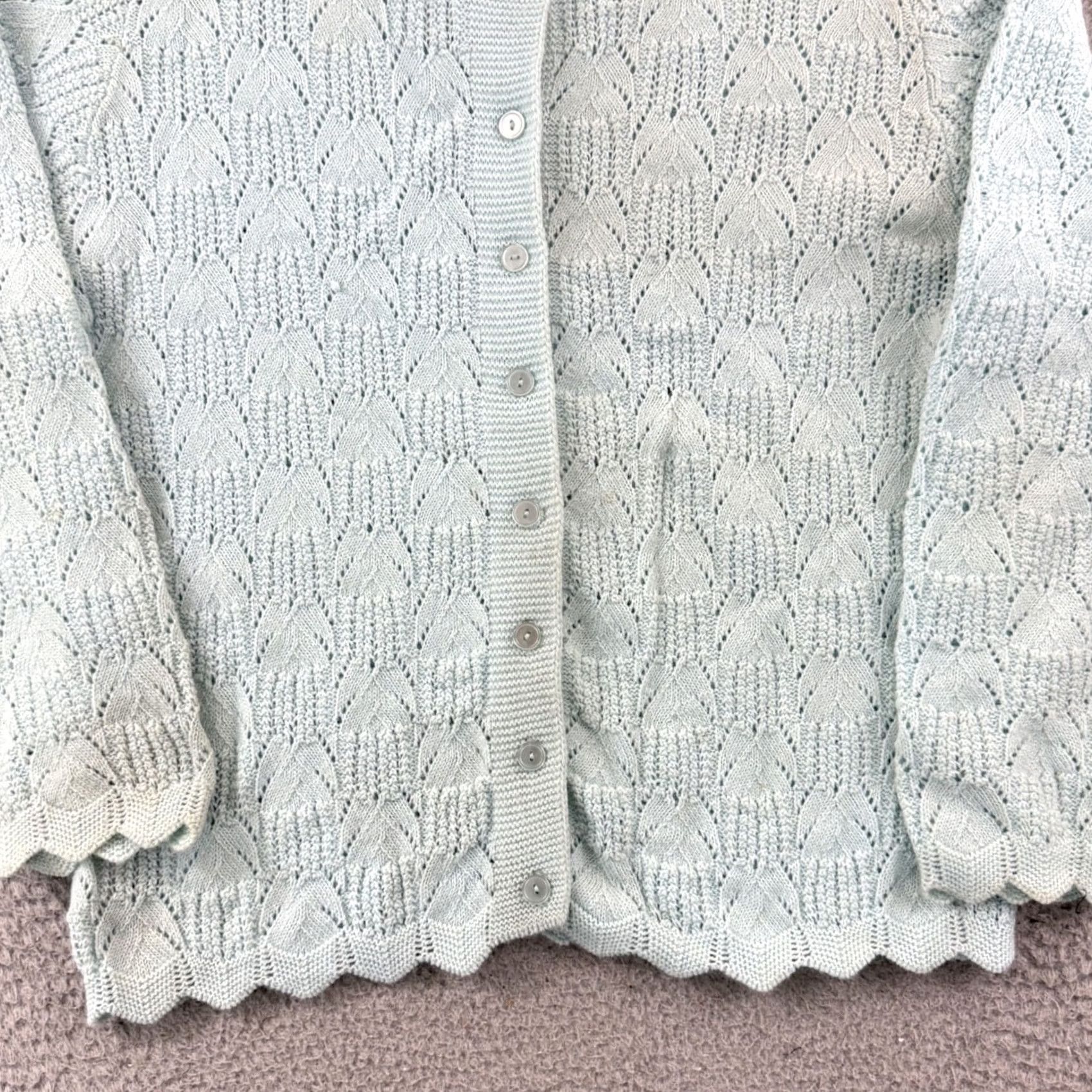 Vintage Vintage Wintuk Sweater Large Blue Cardigan Womens Casual Workwear Autumn/Fall Size L / US 10 / IT 46 - 2 Thumbnail