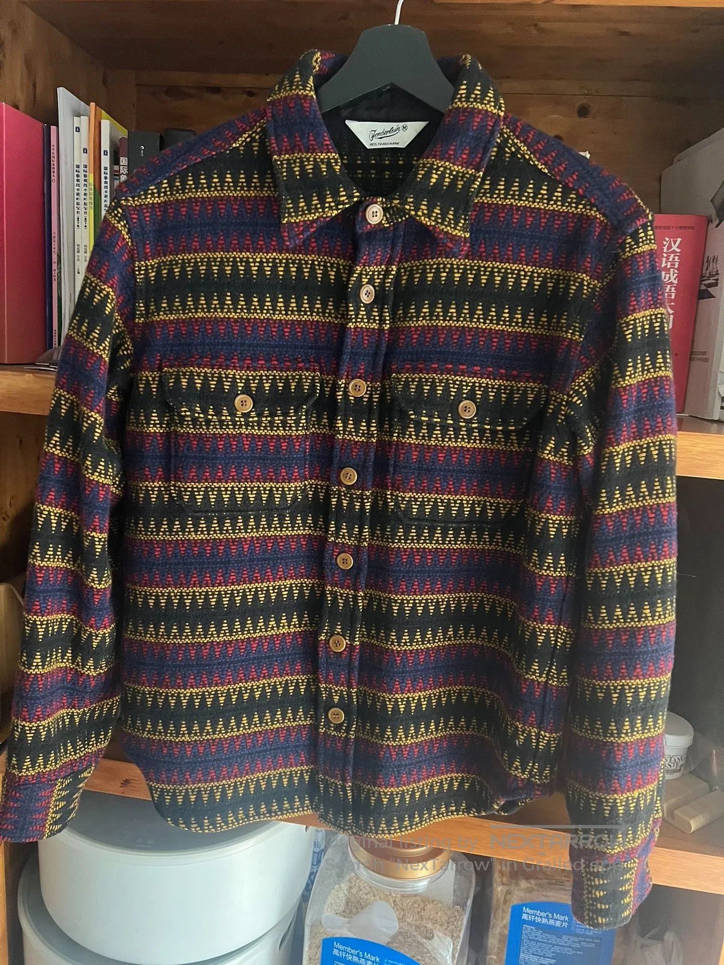 Japanese Brand Ethnic Style Wool Shirt. Size US M / EU 48-50 / 2 - 3 Thumbnail