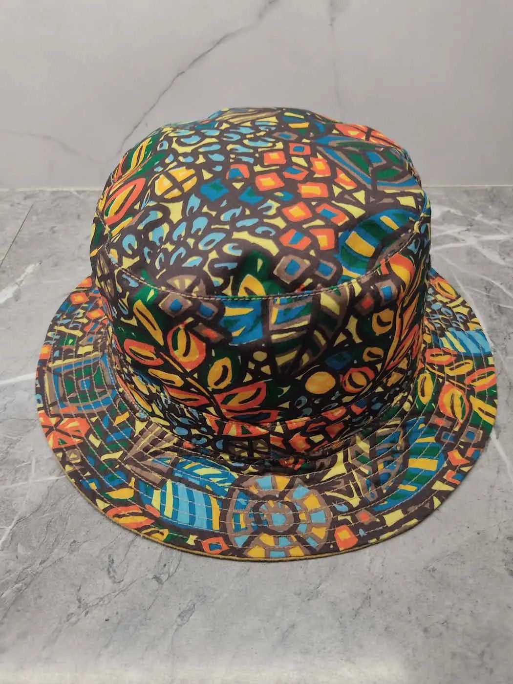 image of Vintage Titicaca Multicolour Reversible Bucket Hat in Mix, Men's