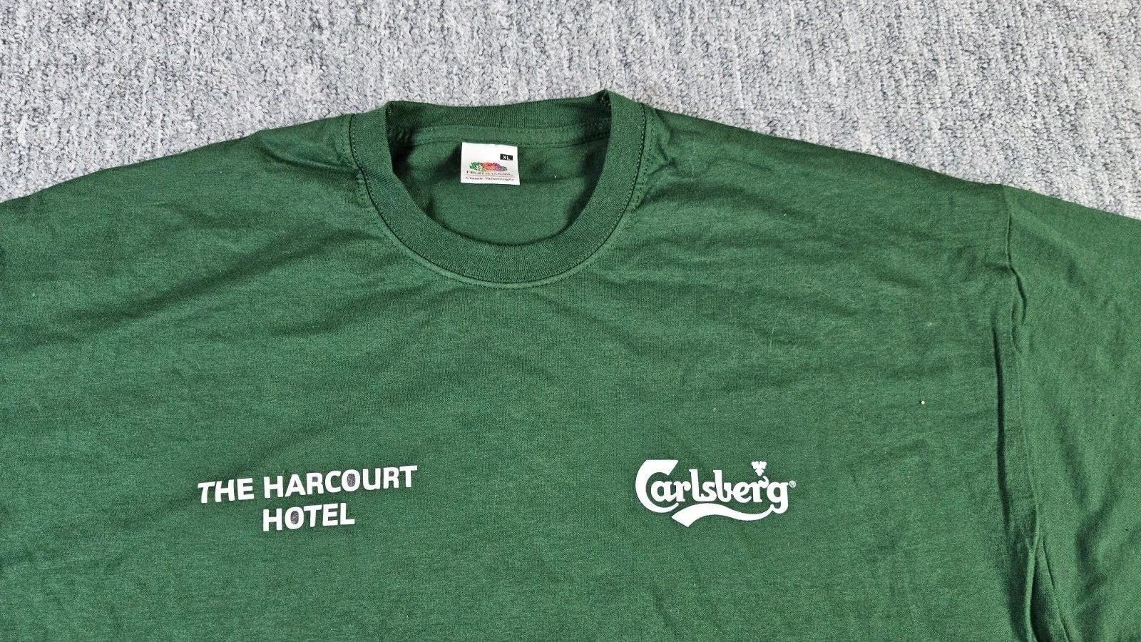 Fruit Of The Loom Carlsberg Beer Vintage Promo Graphic Tee Green Cotton XL Size US XL / EU 56 / 4 - 4 Thumbnail