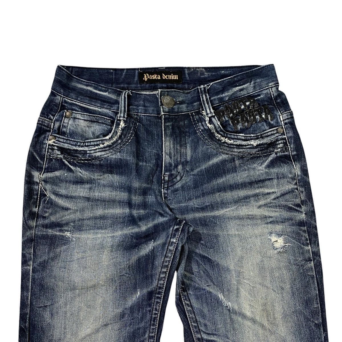 If Six Was Nine × Japanese Brand × Le Grande Bleu (L.G.B.) Pasta Denim Distressed Size 32 Blue Black Colour Size US 32 / EU 48 - 3 Thumbnail