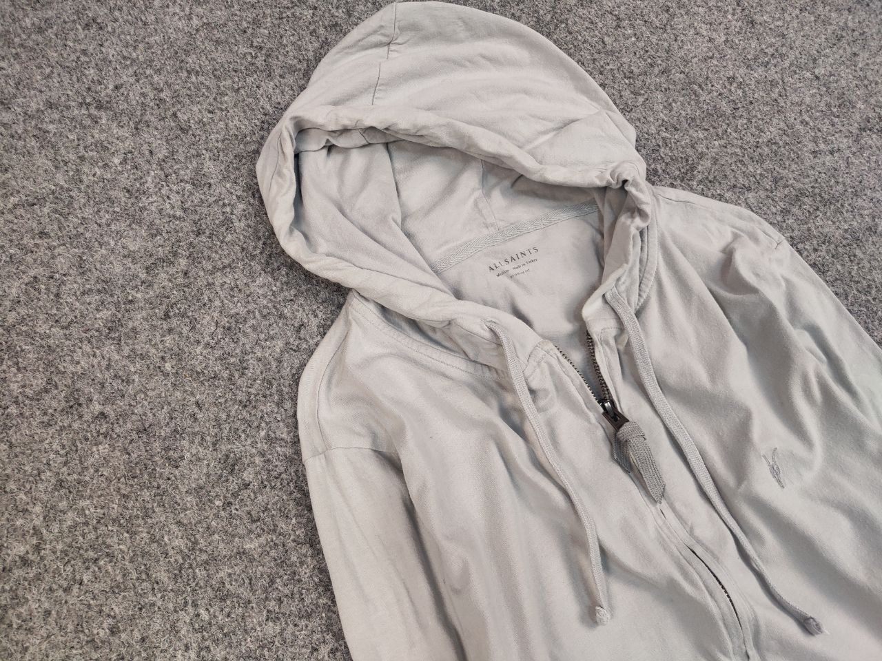 Allsaints Allsaints Brace Full Zip Light BlueGray Hoodie Vintage Style Size US M / EU 48-50 / 2 - 7 Thumbnail