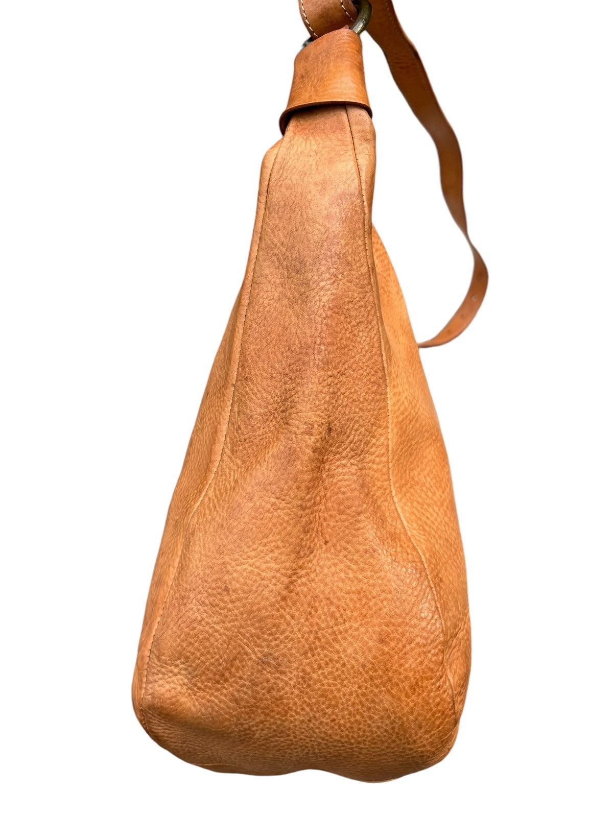 Japanese Brand × Leather CI-VA Japan Faded Patina Leather Bag Banana Size ONE SIZE - 15 Thumbnail