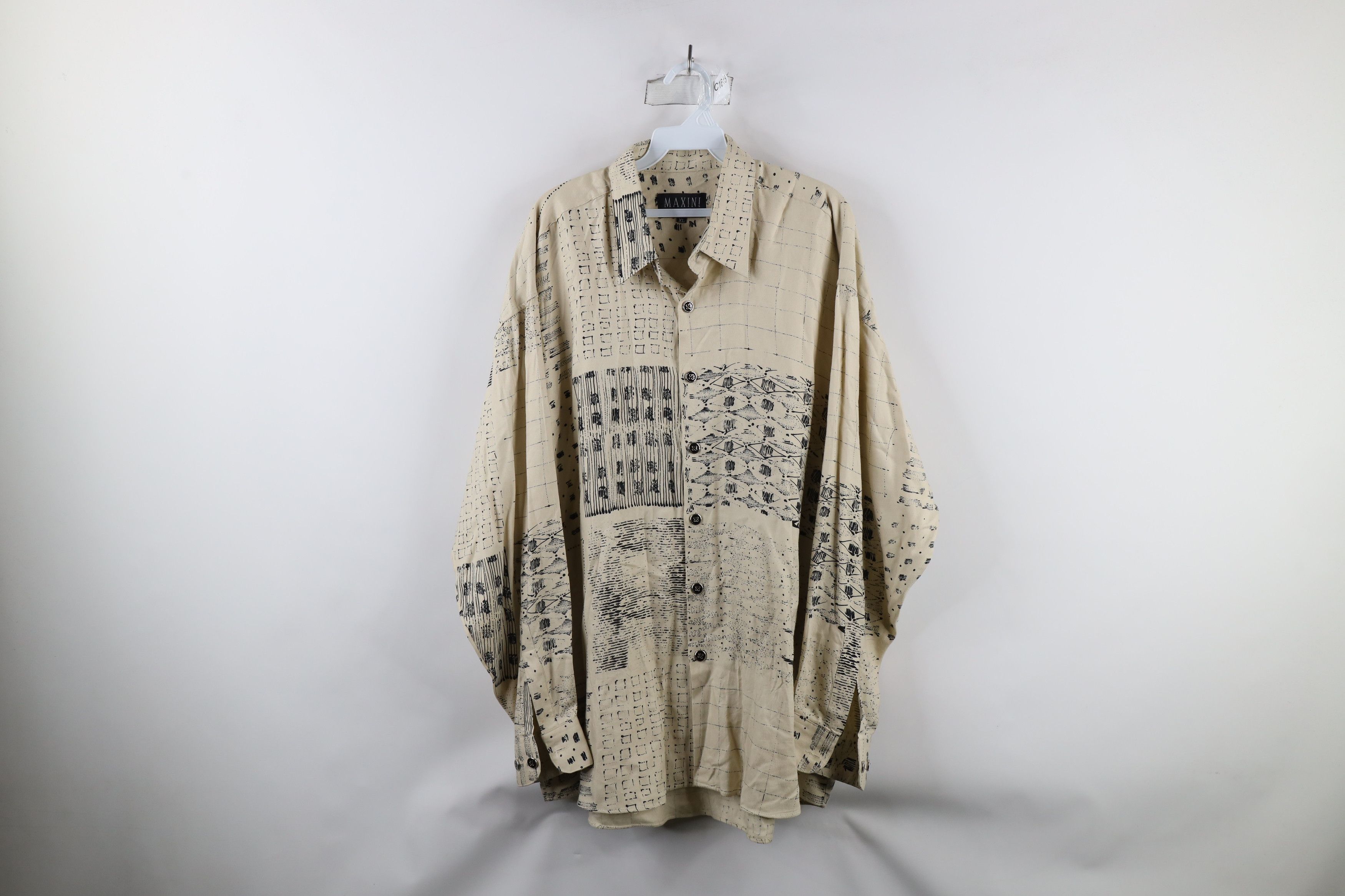 Vintage Vintage 90s Streetwear Baggy Fit Collared Button Shirt Size US XL / EU 56 / 4 - 1 Thumbnail