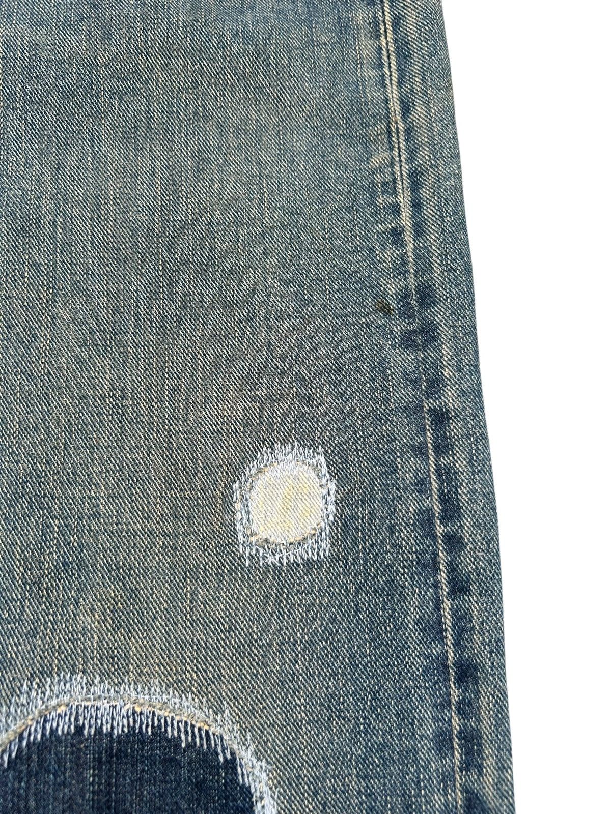 Kapital VINTAGE LEE HALF SELVEDGE JAPANESE DISTRESSED DENIM JEANS Size US 29 - 19 Thumbnail