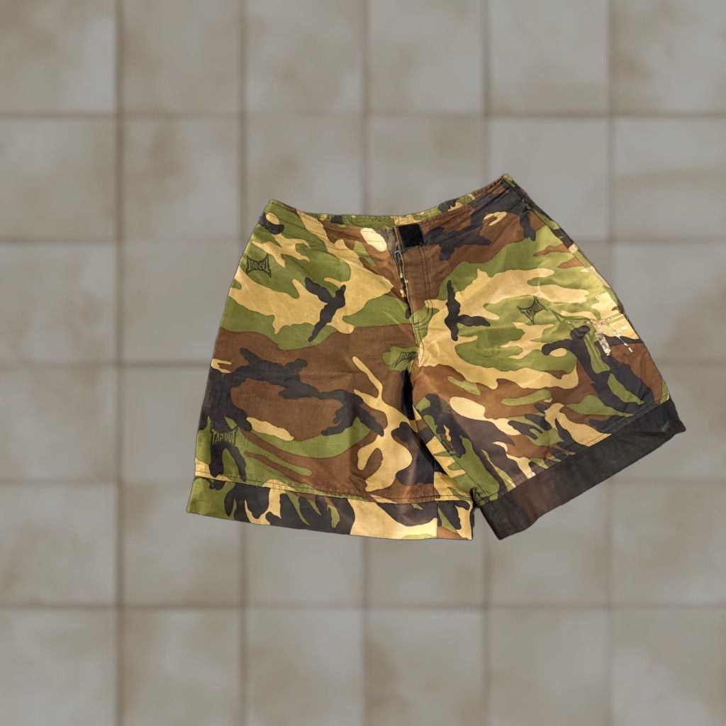 Tapout Tapout mens Medium green camouflage board shorts for MMA gym training Size US 31 - 1 Thumbnail