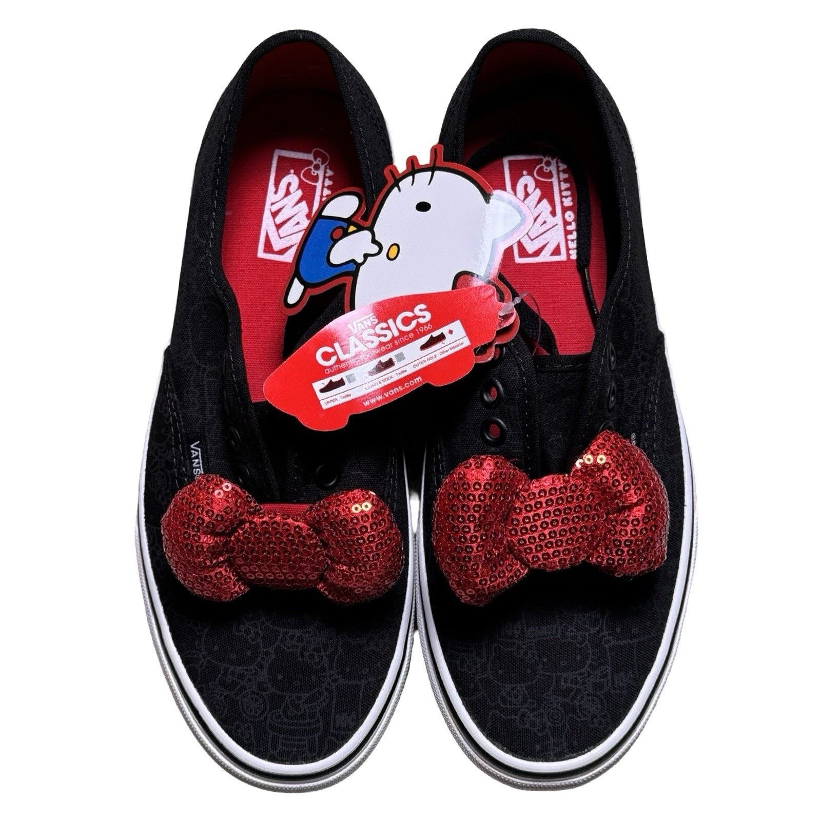 Vans VANS x HELLO KITTY AUTHENTIC BLACK BOW SHOES WOMENS 9 Size US 9 / IT 39 - 1 Thumbnail