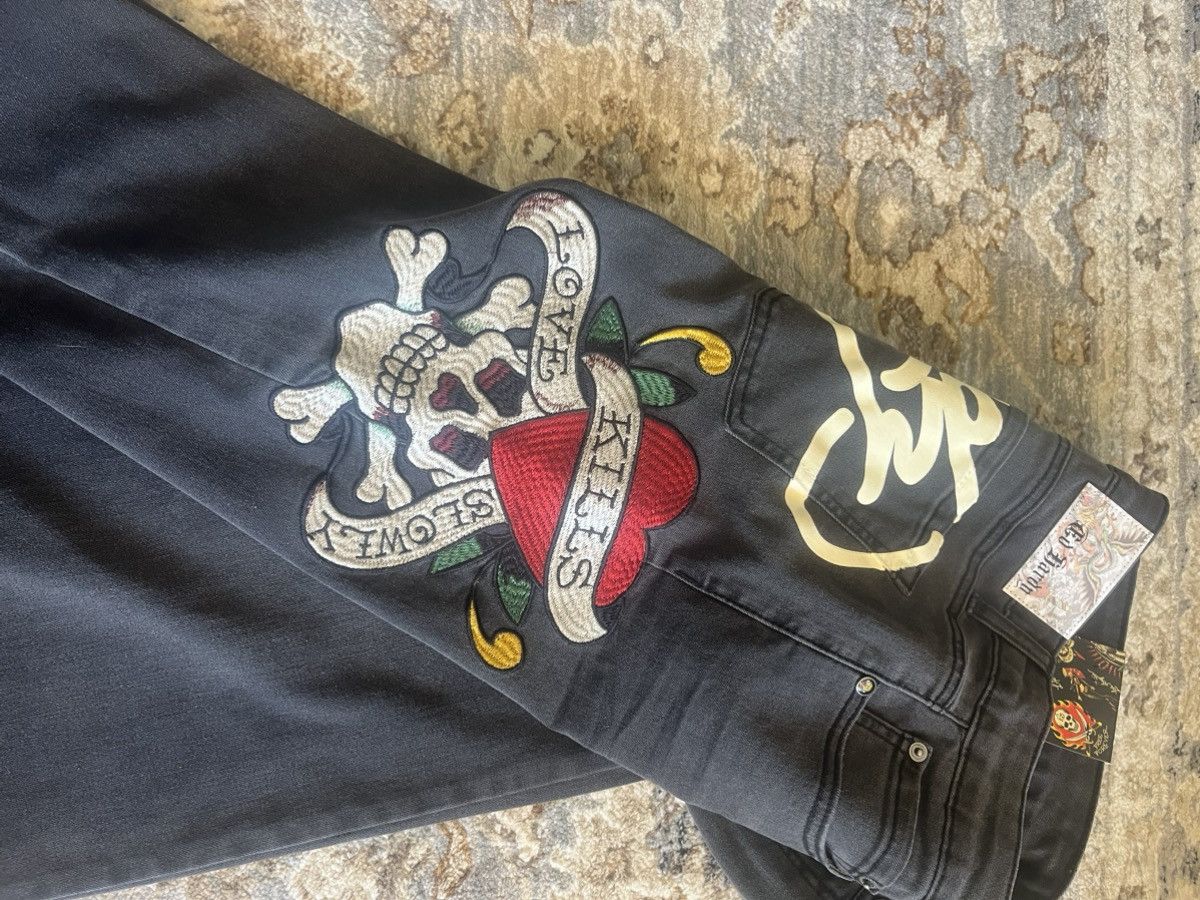 Ed Hardy BLACK ED HARDY BAGGY GRAPHIC JEANS NWT 30x32 Size US 30 / EU 46 - 6 Thumbnail