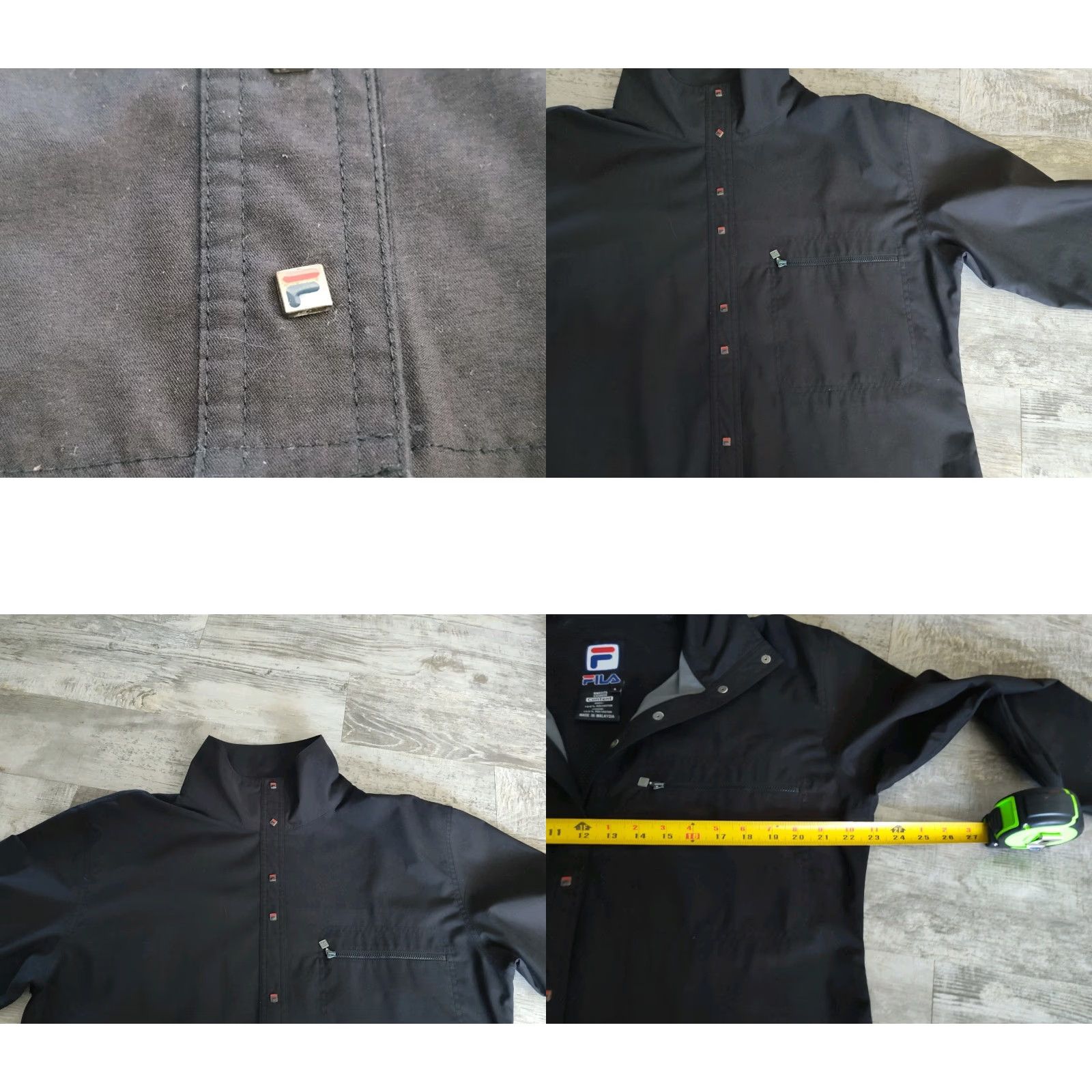 Fila Vintage FILA Long Sleeve Snap Button Up Performance Shirt Black Size L Size US L / EU 52-54 / 3 - 8 Thumbnail