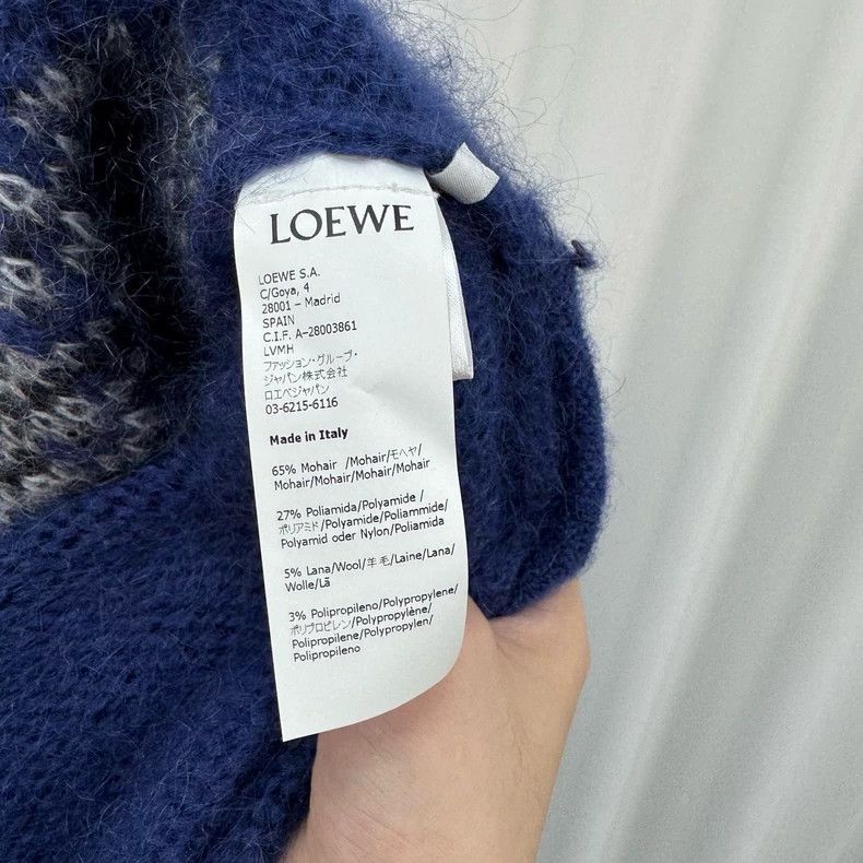 Loewe LOEWE Polar bear embroidered alphabet horsehair sweater Size S / US 4 / IT 40 - 6 Thumbnail