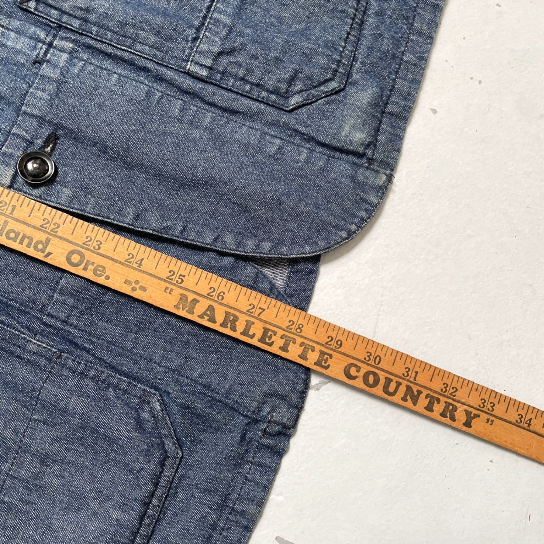 Engineered Garments Engineered Garments Denim Patchwork Chore Work Jacket USA XS-M Men Jacket XS Blue Vintage Workwear Denim Size US XS / EU 42 / 0 - 5 Thumbnail