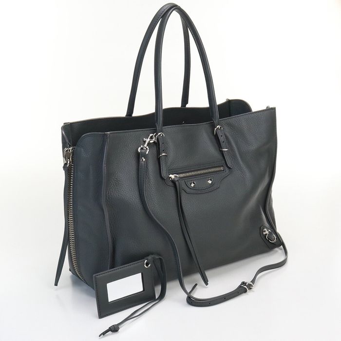 Balenciaga Balenciaga Paper Tote Bag Leather Gray | Grailed