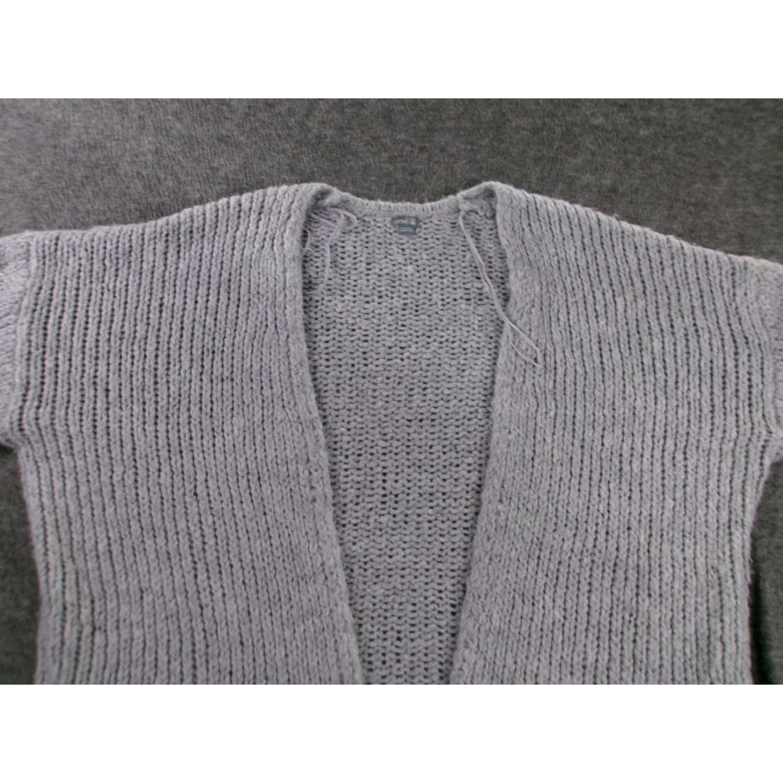 Vintage Aerie Sweater Cardigan Womens XS Small Open Front Knit Mohair Blend Cozy Gray Knit Size XS / US 0-2 / IT 36-38 - 2 Thumbnail