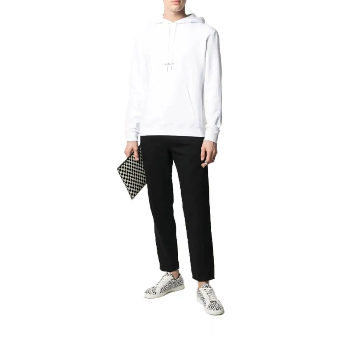Saint Laurent Paris o1bcso1str1124 Rive Gauche Hoodie in White Size US XS / EU 42 / 0 - 2 Thumbnail