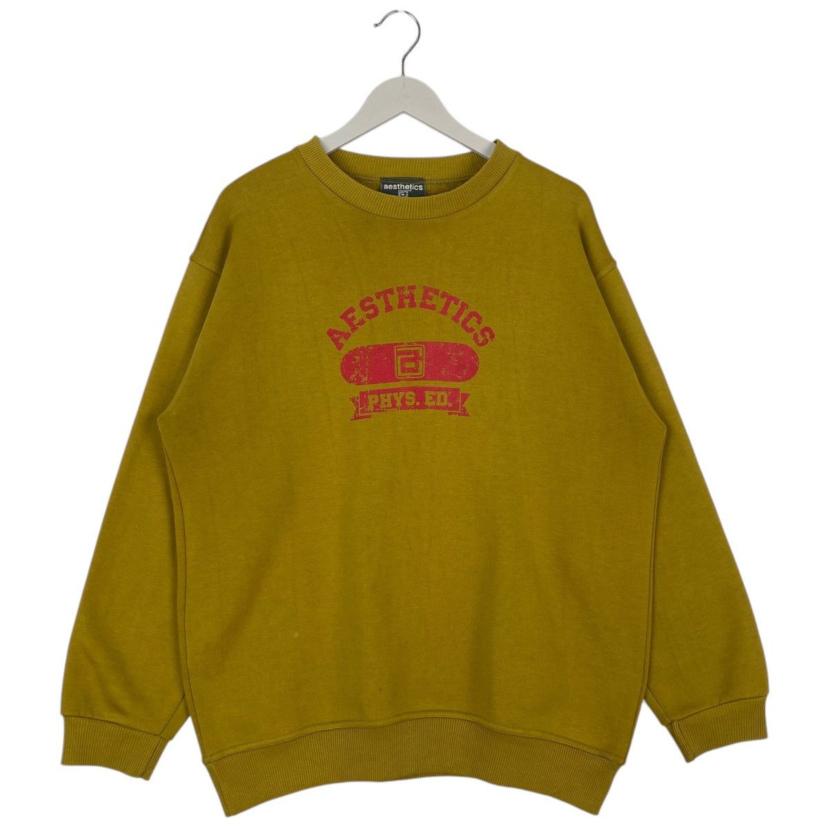 Vintage Vintage Aesthetic Logo Printed Crewneck Sweatshirt Yellow/Re Size US L / EU 52-54 / 3 - 1 Thumbnail