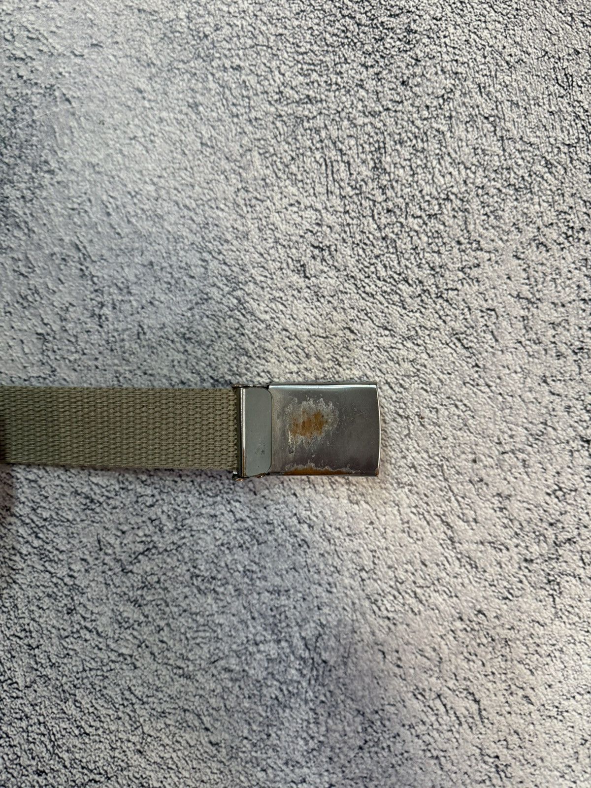Nike Vintage Nike Canvas Belt Beige Strap Silver Buckle 116cm Size ONE SIZE - 4 Thumbnail