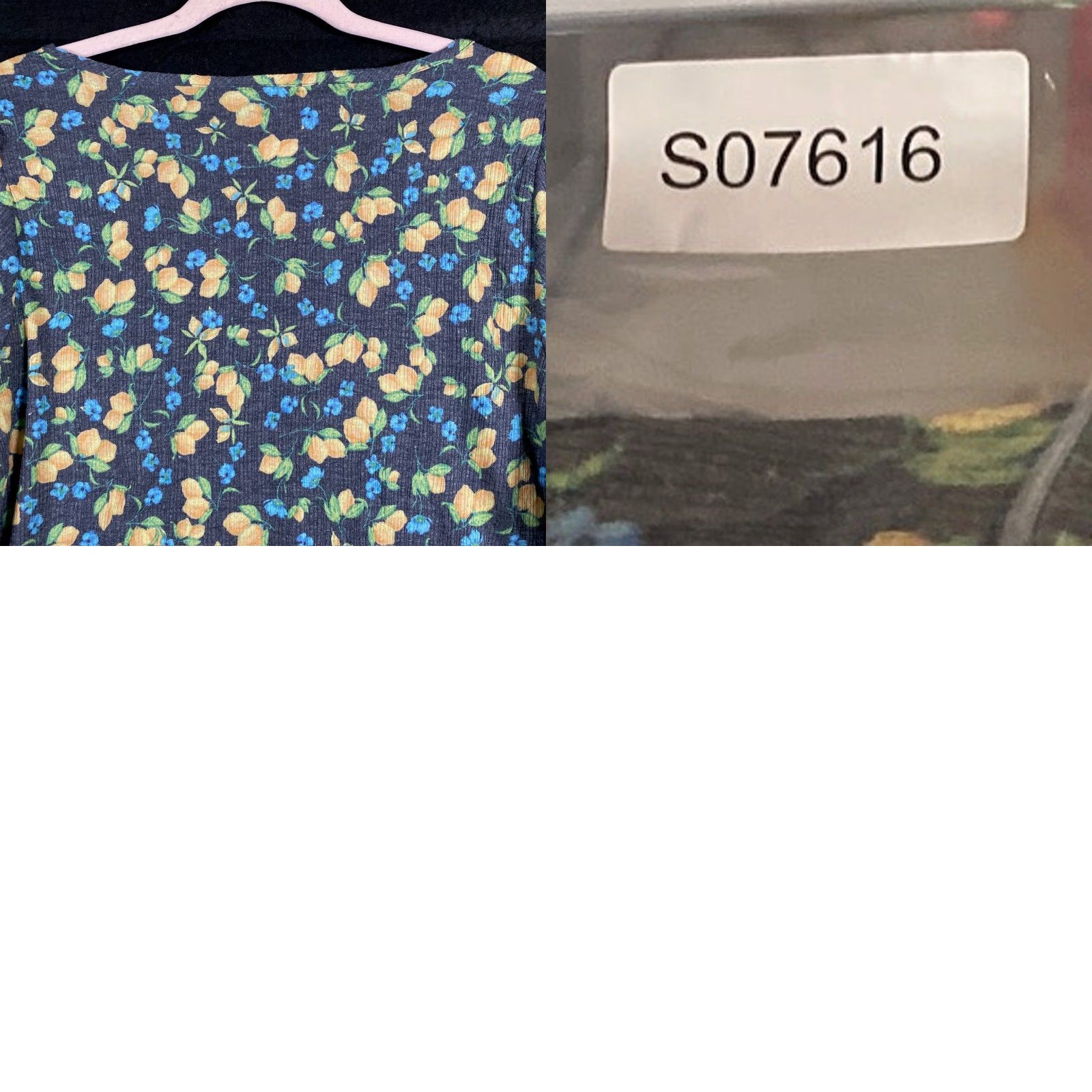 Lauren Conrad LC Lauren Conrad Womens Shirt Multi Lemon Short Sleeve Stretch XL Crew Neck T-Shirt Casual Workwear Size XL / US 12-14 / IT 48-50 - 9 Thumbnail