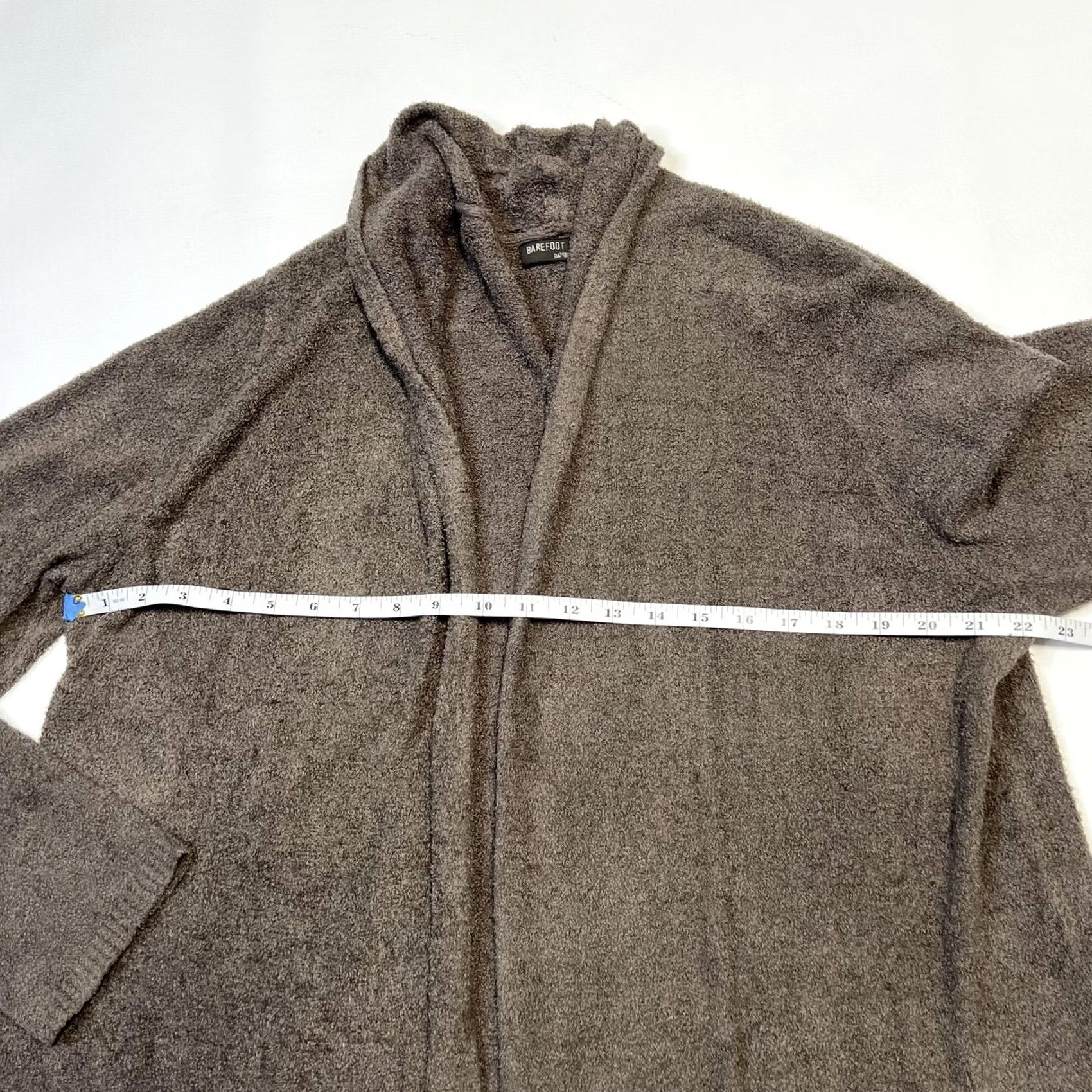 Vintage Barefoot Dreams Cardigan Womens L Brown Bamboo Chic Lite Knit Open Front Cozy Size L / US 10 / IT 46 - 6 Thumbnail
