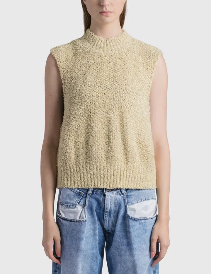 Maison Margiela o1y0625 Sleeveless Sweater in Beige Size M / US 6-8 / IT 42-44 - 1 Thumbnail