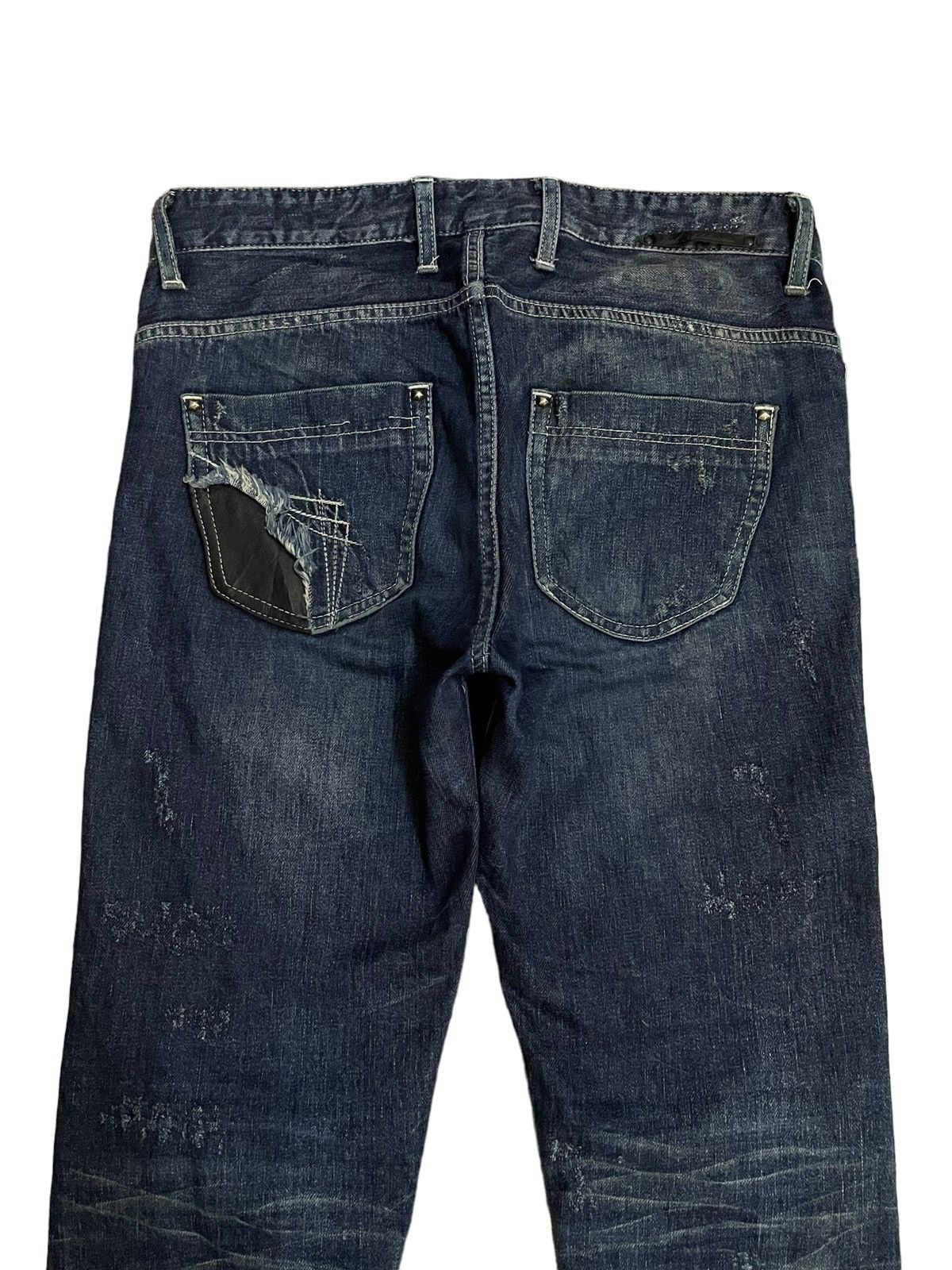14th Addiction 14Th Addiction Sheepskin Hybrid Denim Destroy Jeans Size US 31 - 16 Thumbnail