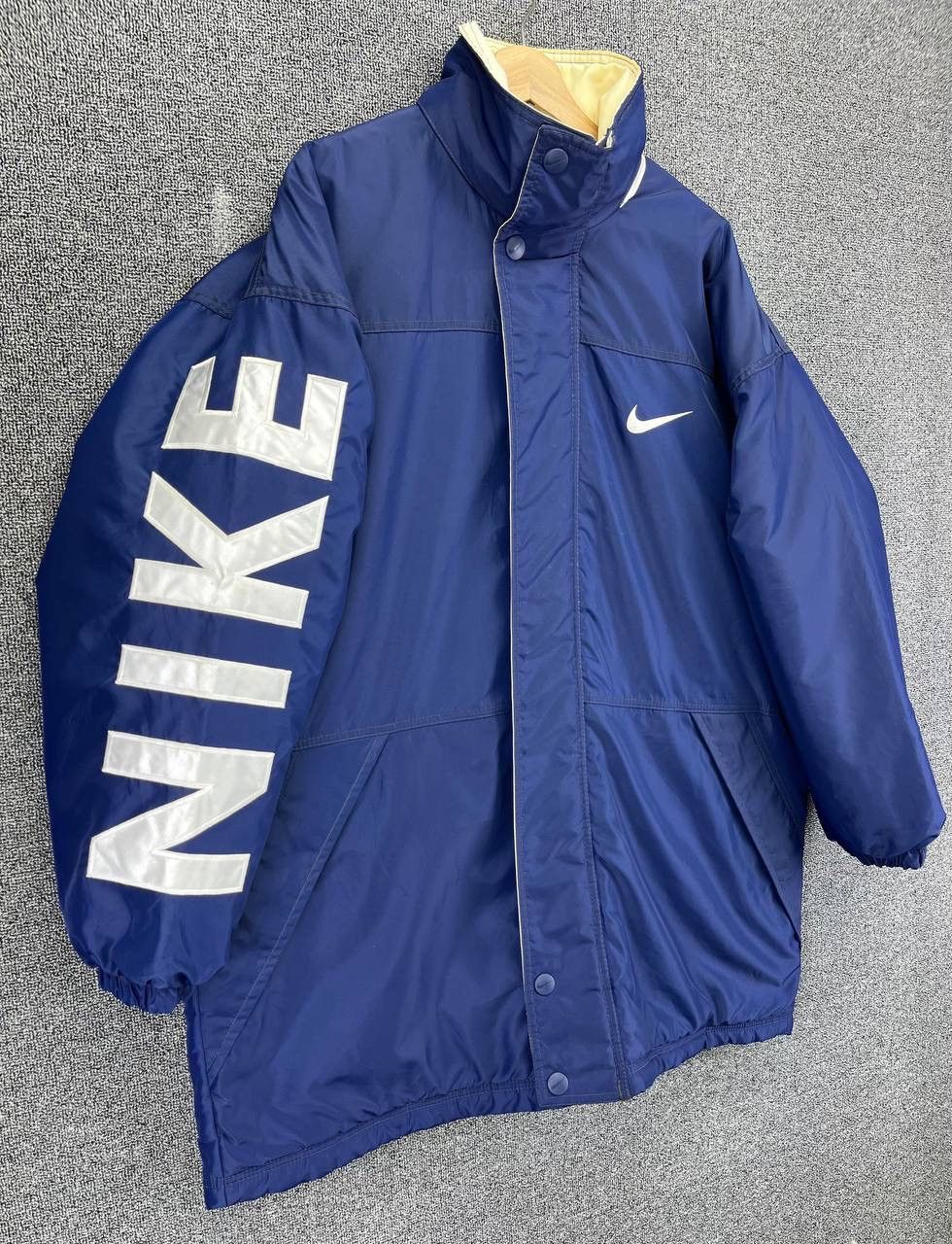 Nike × Vintage Vintage 90s Nike Spellout Jacket Size US L / EU 52-54 / 3 - 2 Thumbnail