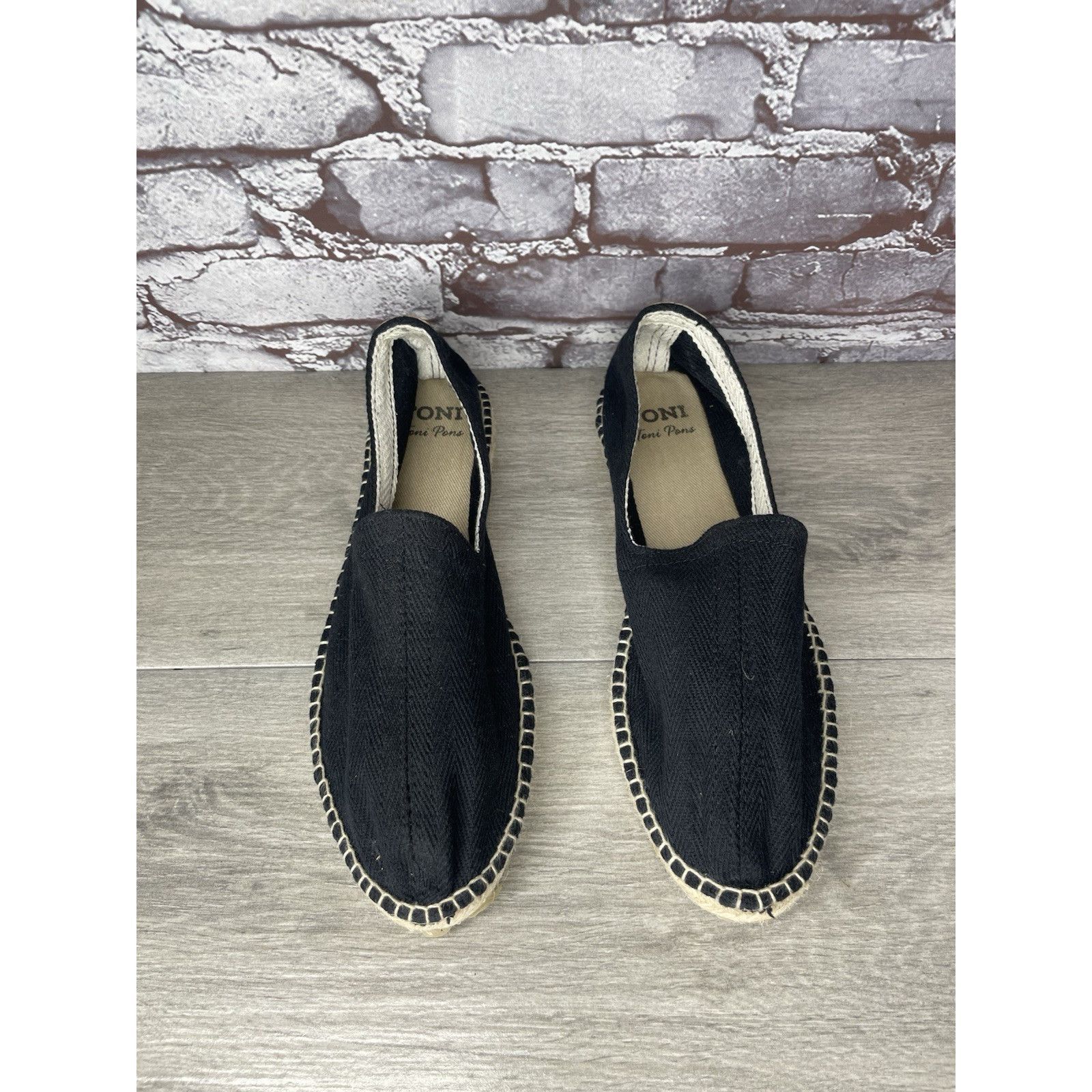 TONI GARD Toni Pons Jute Espadrille Black Canvas Slip On Comfort Casua Size US 10.5 / EU 43-44 - 11 Thumbnail
