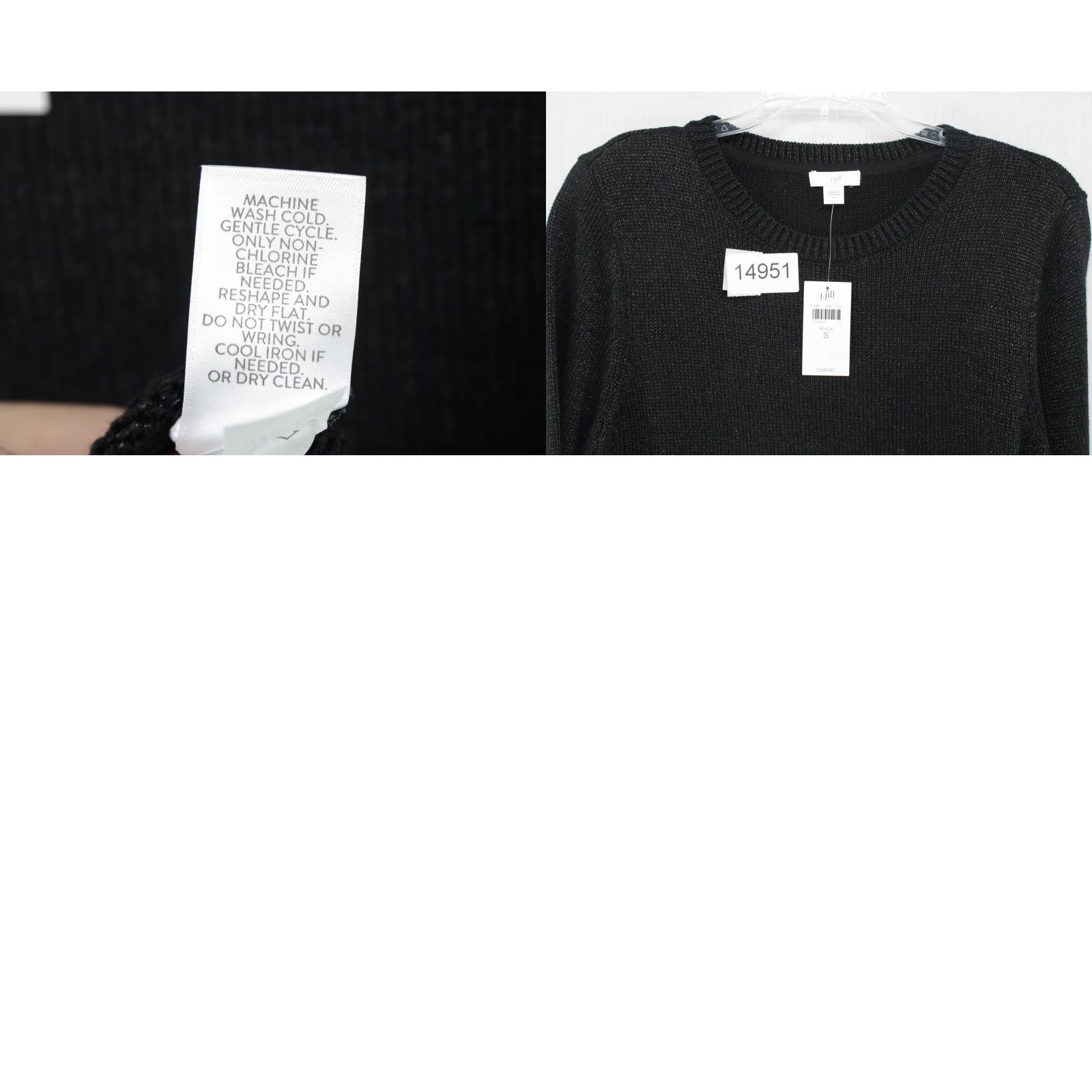 J. Jill NWT J. Jill Sweater Women's Small Black Tight Knit Pullover Sparkly Gothic Party Size S / US 4 / IT 40 - 8 Thumbnail