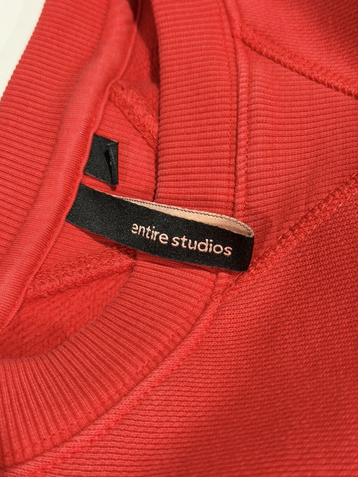 Entire Studios Entire Studios Red Cropped Cotton Jersey Sweatshirt S Size US S / EU 44-46 / 1 - 8 Thumbnail