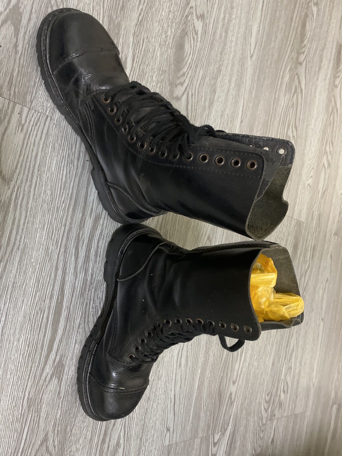 Undercover Undercover Jun Takahashi Black Leather Combat Boots Vibram Size US 7 / EU 40 - 4 Thumbnail