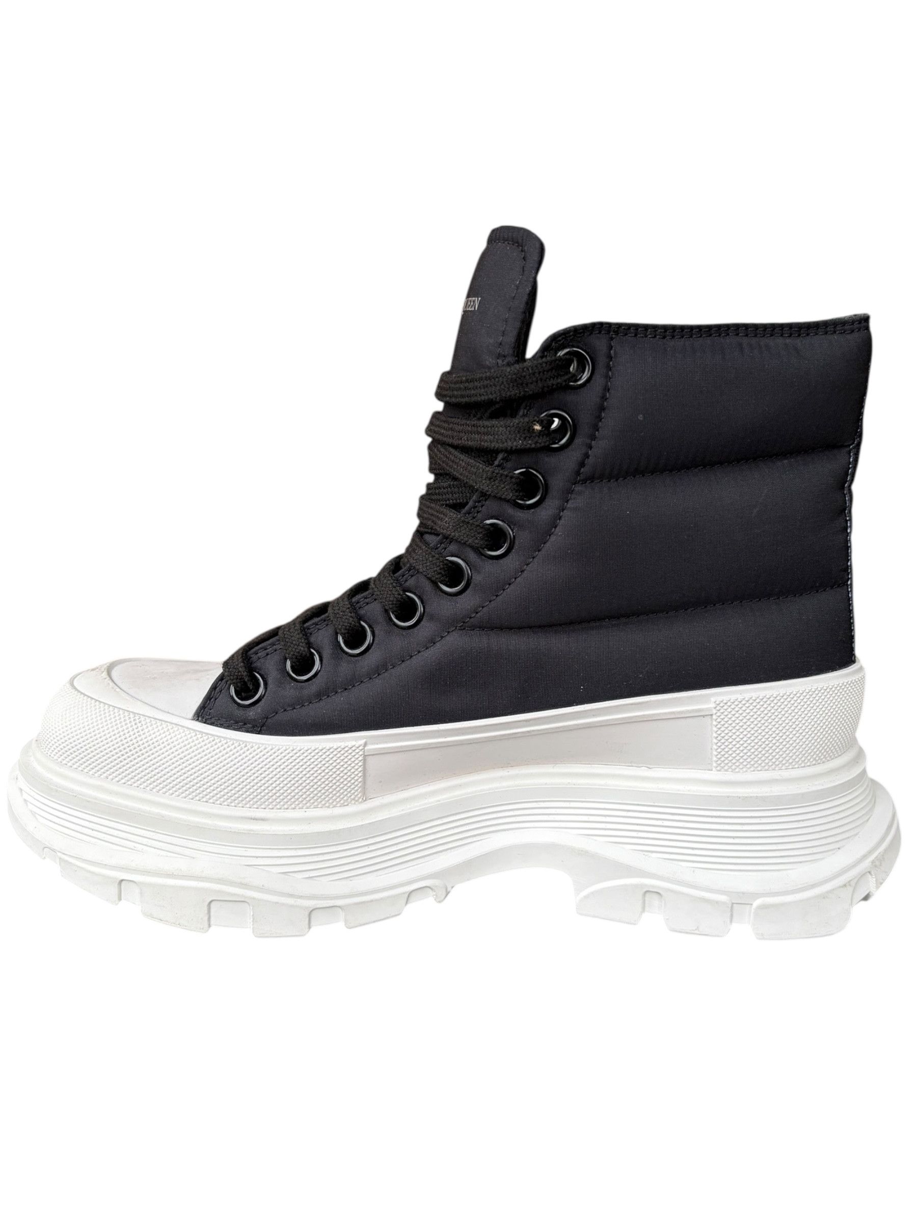 Alexander McQueen Alexander McQueen Black Puffer Slick High-Top Sneakers Size US 7 / IT 37 - 6 Thumbnail