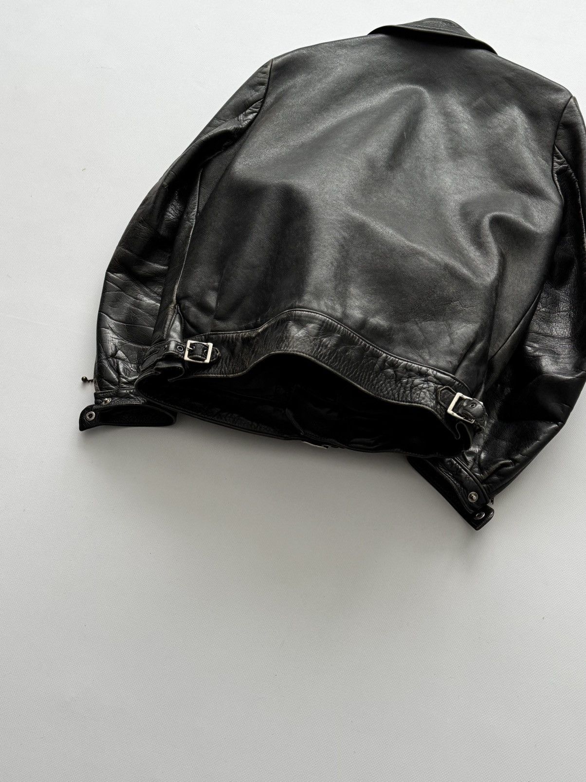 Vintage 1940s Austrian Motorcycle Black Leather Jacket Size US M / EU 48-50 / 2 - 11 Thumbnail