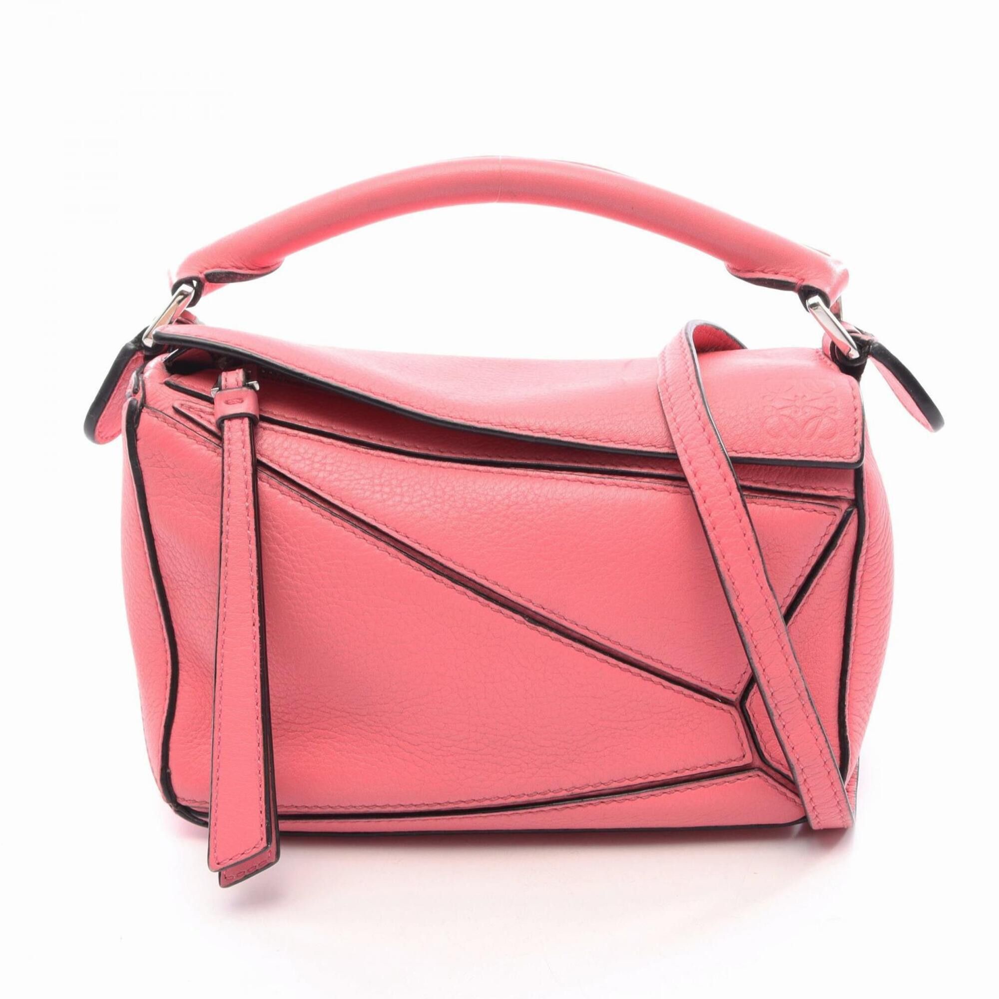 Loewe Loewe Puzzle Bag Mini 2-Way Handbag, Leather, Women's, Pink Size ONE SIZE - 1 Thumbnail