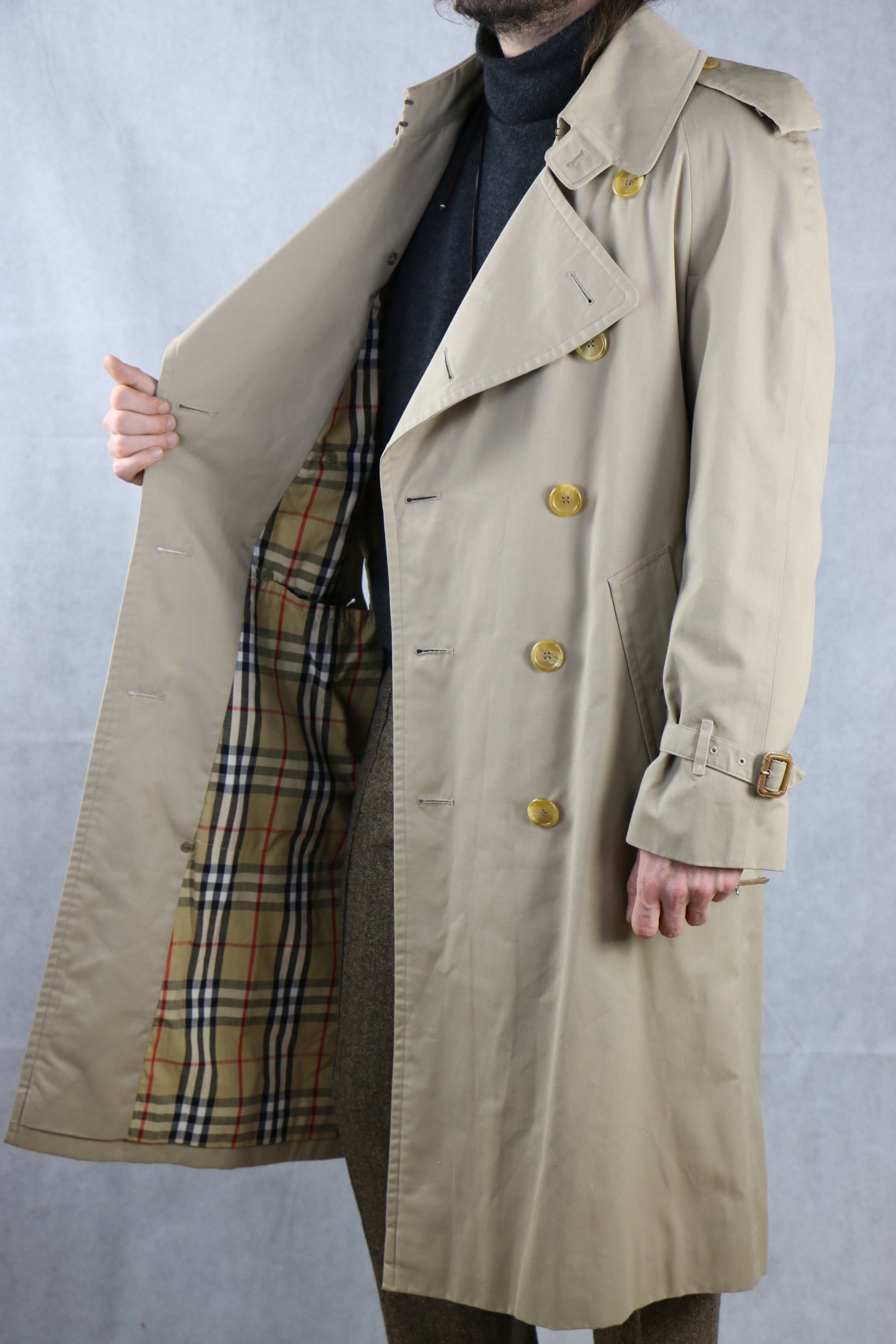 Burberry Burberry's Coat Trench Nova Check Vintage 90s Beige Size L Size US L / EU 52-54 / 3 - 7 Thumbnail