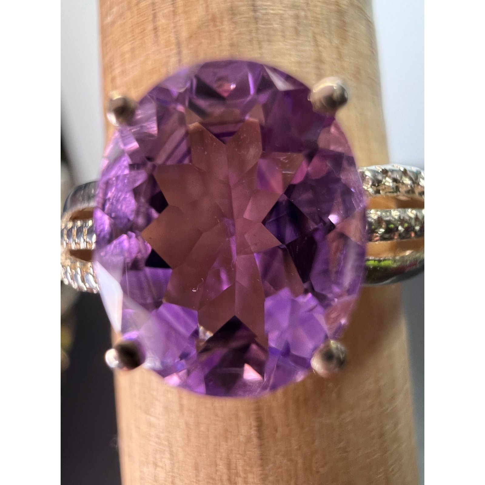 Other Amethyst sterling silver ring size 9 Size ONE SIZE - 2 Thumbnail