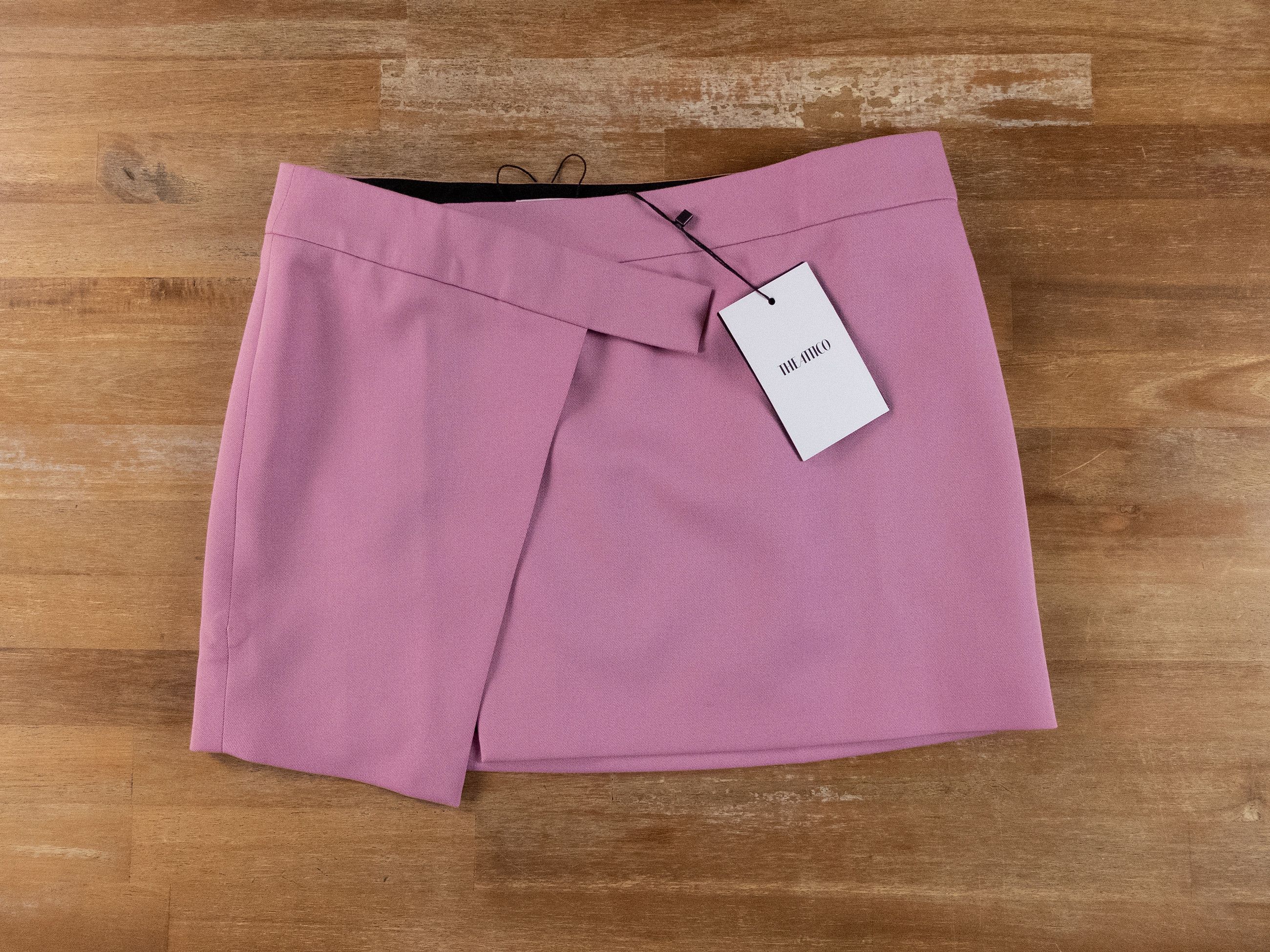 The Attico THE ATTICO orchid haze pink wool mini envelope skirt 4 / 40 Size 27" / US 4 / IT 40 - 7 Thumbnail
