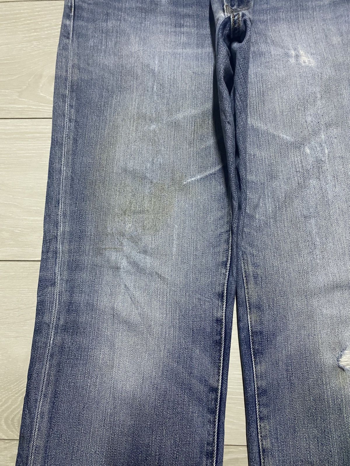 Helmut Lang Vintage Japanese Brand Uniqlo Faded Wash Distressed Jeans Size US 34 / EU 50 - 7 Thumbnail