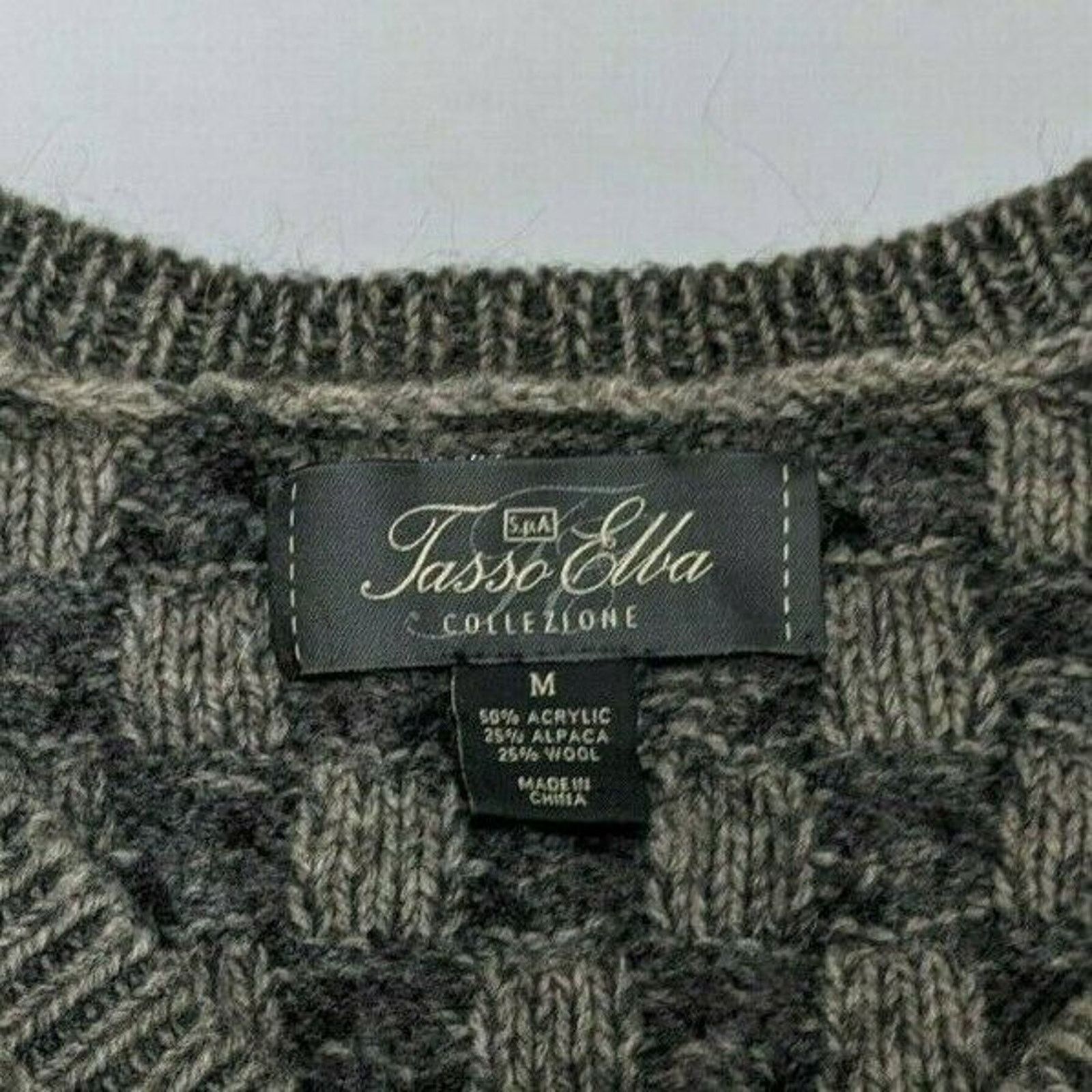 Tasso Elba S.P.A Tasso Elba Collezione Alpaca Blend Sweater size M Size US M / EU 48-50 / 2 - 3 Thumbnail