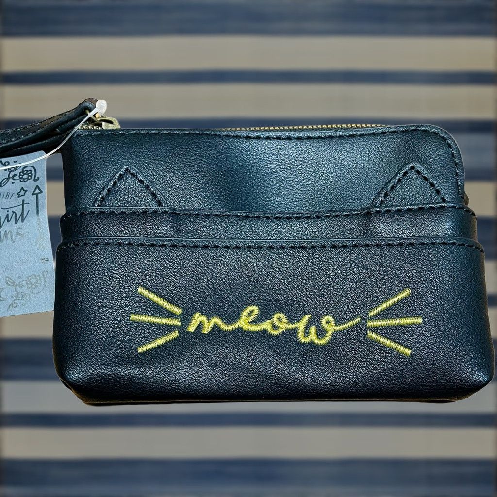 Vintage T-Shirt & Jeans Women's Black Cat Wristlet Wallet NWT Credit Card Holder New Black Cat Pattern One Size Wristlet Wallet Women Size ONE SIZE - 1 Thumbnail