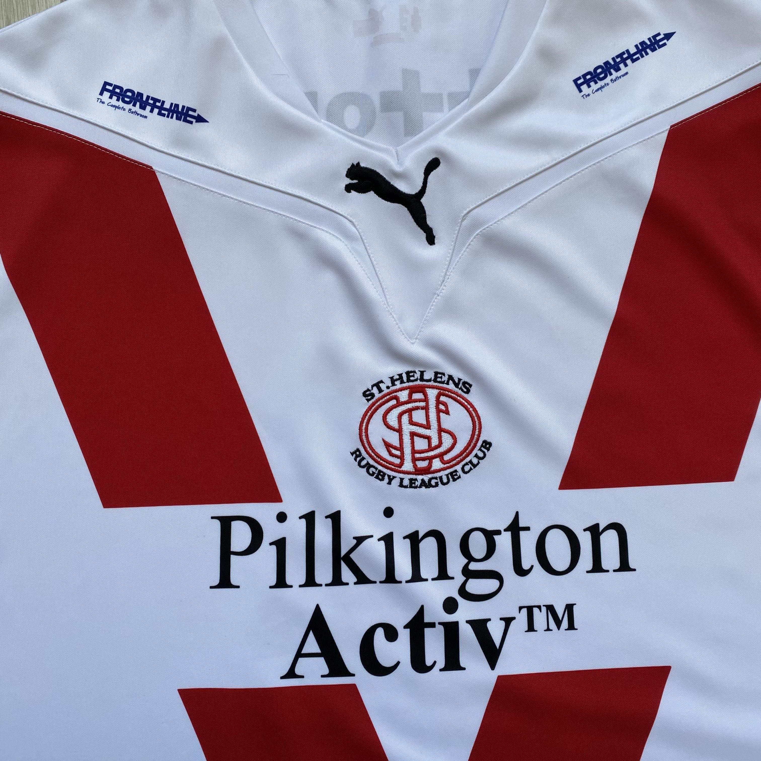 Puma 🏈 Vintage Puma England ST. Helens rugby jersey Blockore Size US XL / EU 56 / 4 - 5 Thumbnail
