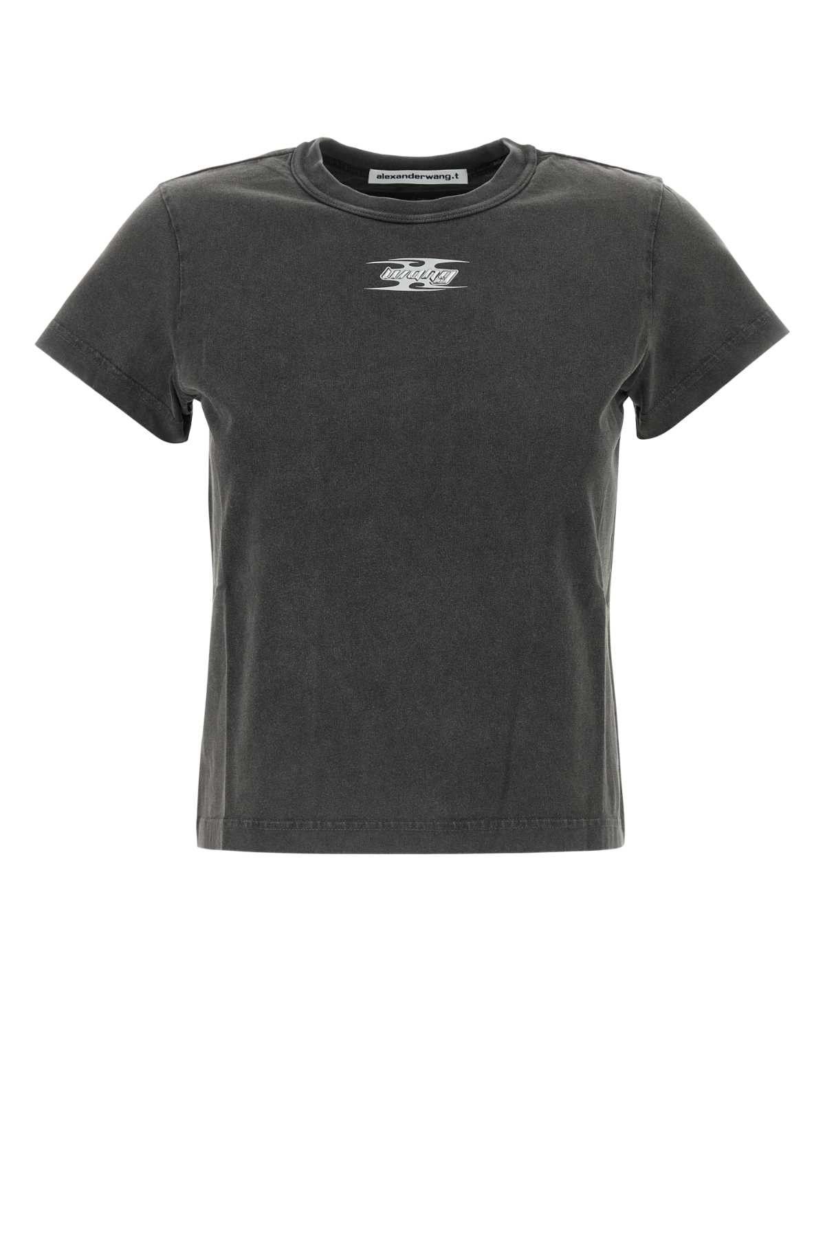 T by Alexander Wang Dark Grey Cotton T-Shirt Size L / US 10 / IT 46 - 1 Thumbnail