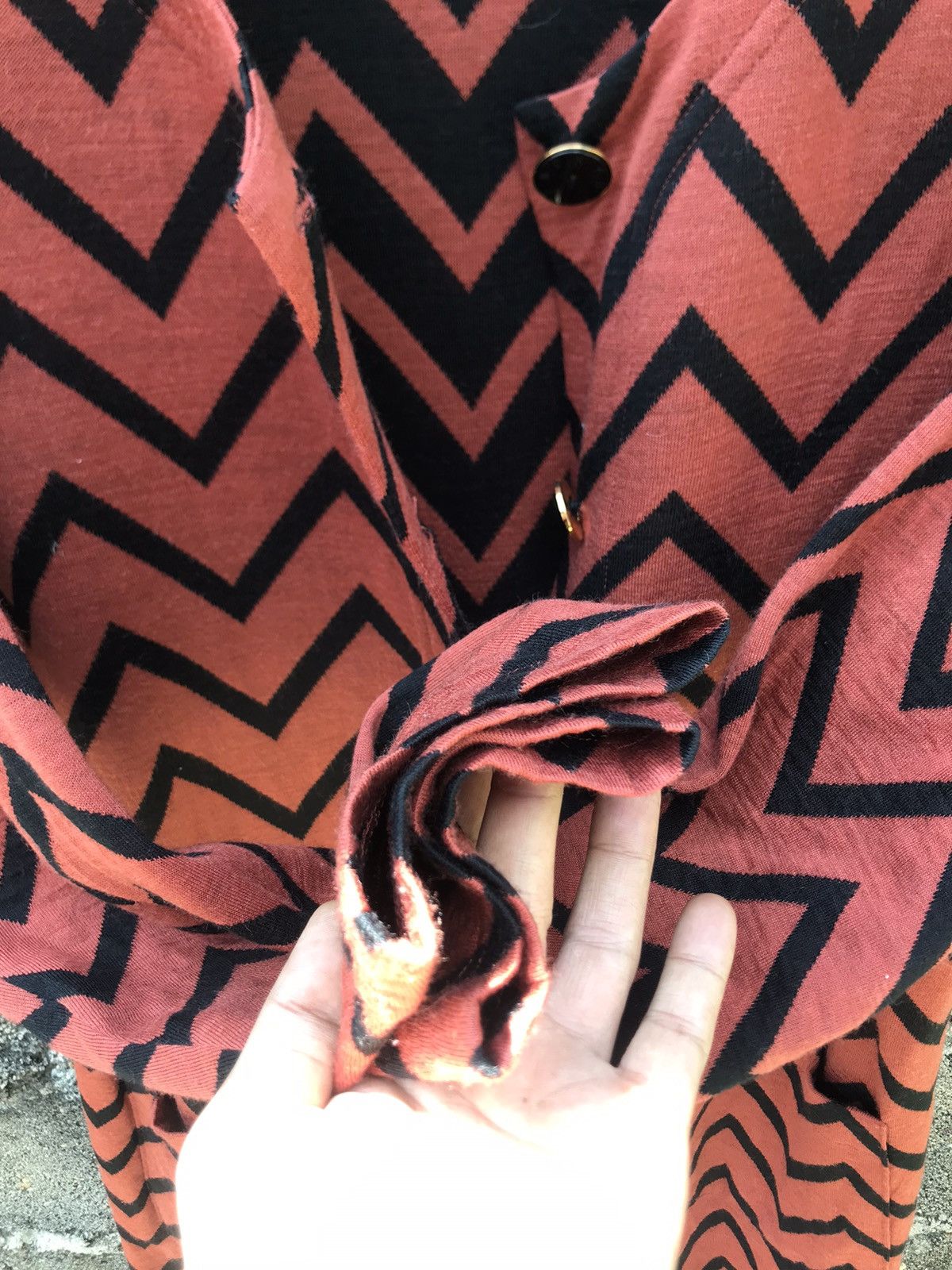 Designer × Givenchy 💥Chevron Glamour Givenchy Button Up Blouses Size M / US 6-8 / IT 42-44 - 4 Thumbnail