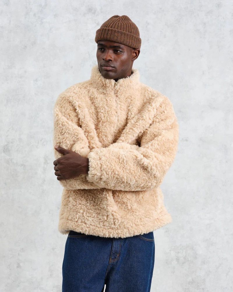 Wax London Beige faux fur quarter zip Size US L / EU 52-54 / 3 - 1 Thumbnail