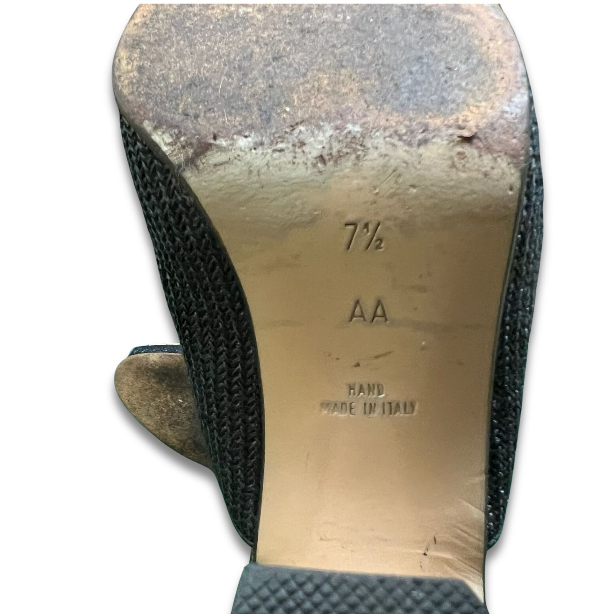 Walter Steiger Walter Steiger Womens Heeled Sandals Size 7.5 Black Woven Op Size US 7.5 / IT 37.5 - 8 Thumbnail