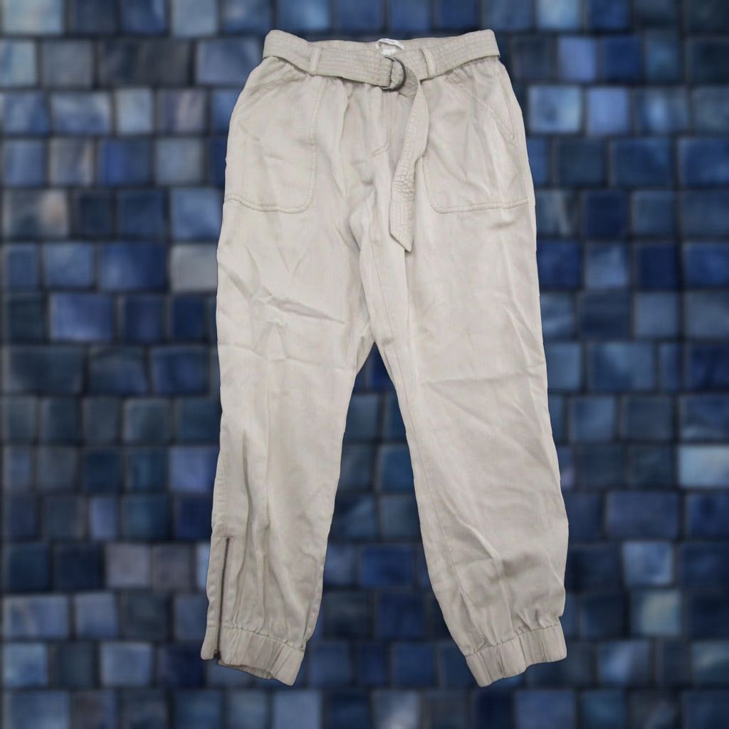Nicole Miller Nicole Miller Women's Jogger Pants 100% Lyocell Size Small Beige Lyocell Jogger Pants Womens Short/Regular Fit Relaxed Size 28" / US 6 / IT 42 - 1 Thumbnail