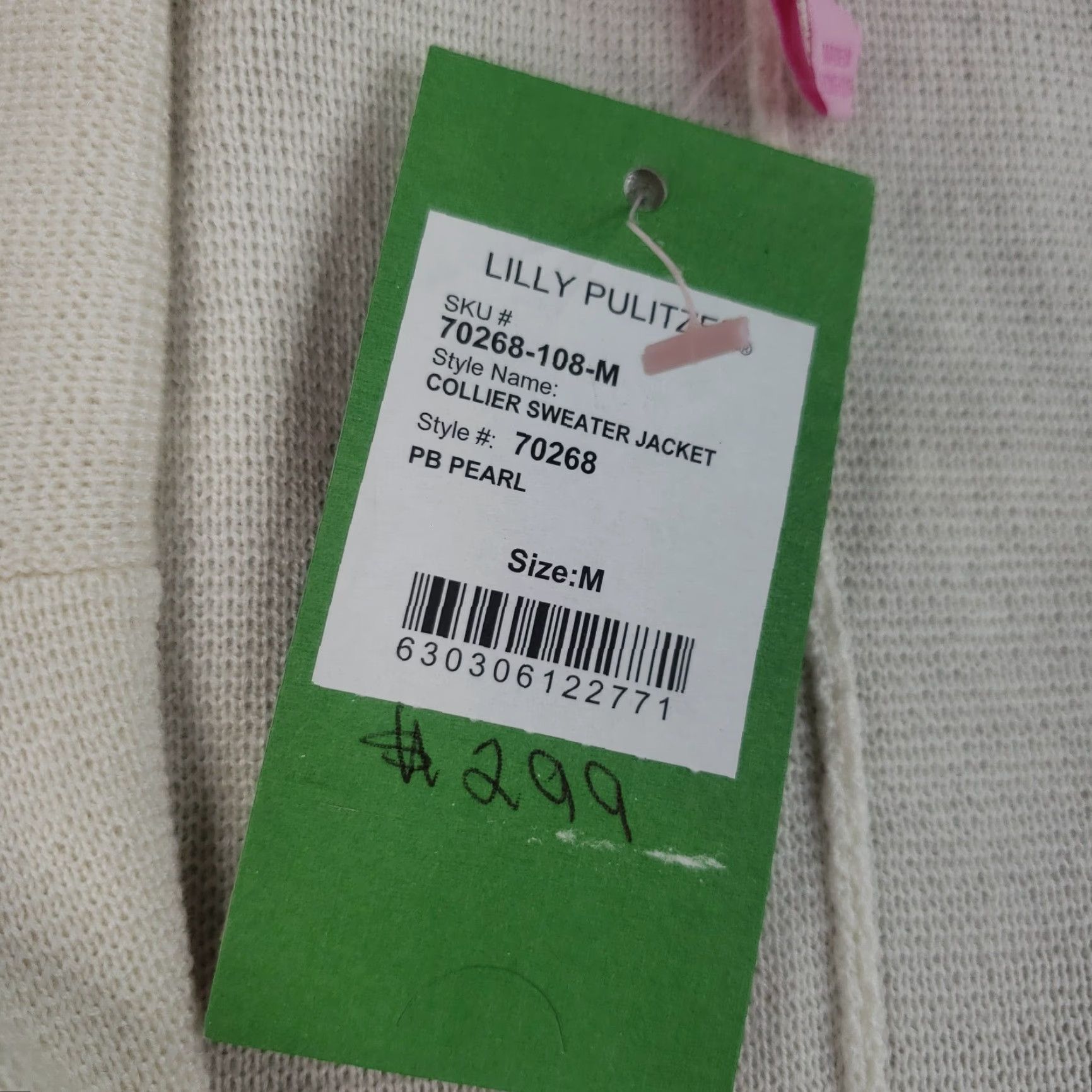 Lilly Pulitzer Lilly Pulitzer Collier Sweater Jacket Womens Medium Antique White Button Pocket Size M / US 6-8 / IT 42-44 - 6 Thumbnail