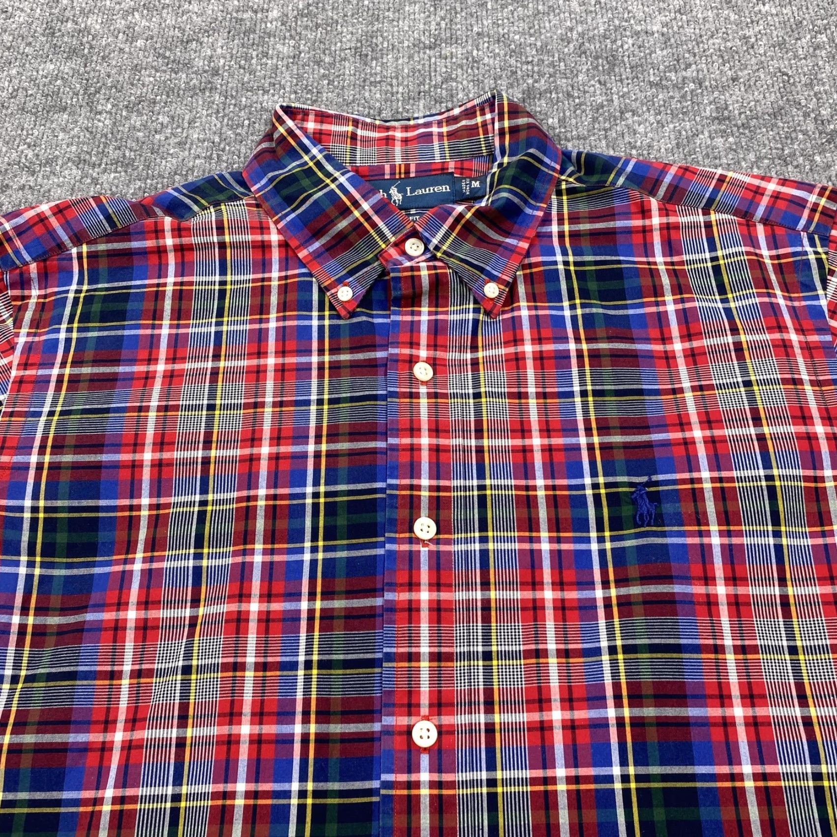 Ralph Lauren VINTAGE Ralph Lauren Shirt Mens M Red Plaid Long Sleeve Button Up Classic Size US M / EU 48-50 / 2 - 2 Thumbnail