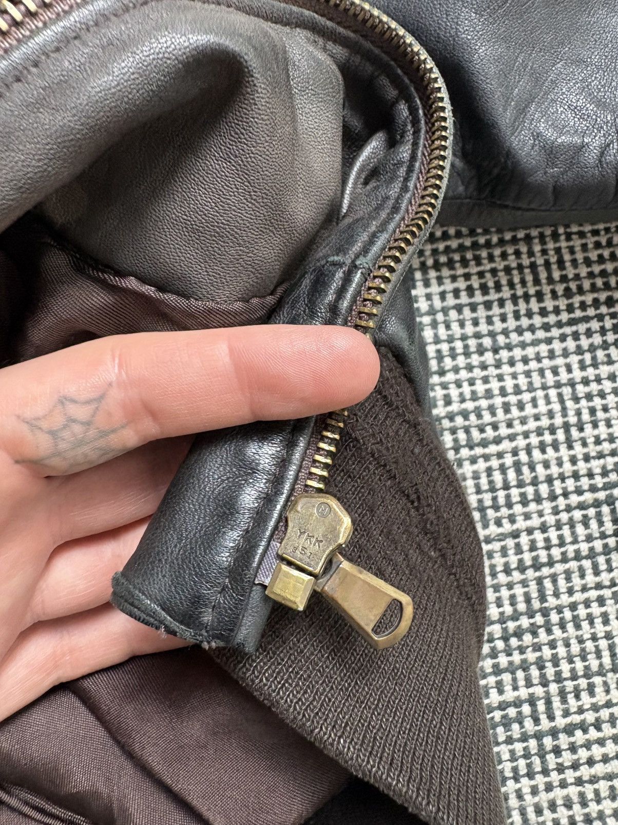 Genuine Leather 90s real leather vintage bomber 4 pocket jacket avant garde Size US M / EU 48-50 / 2 - 6 Thumbnail