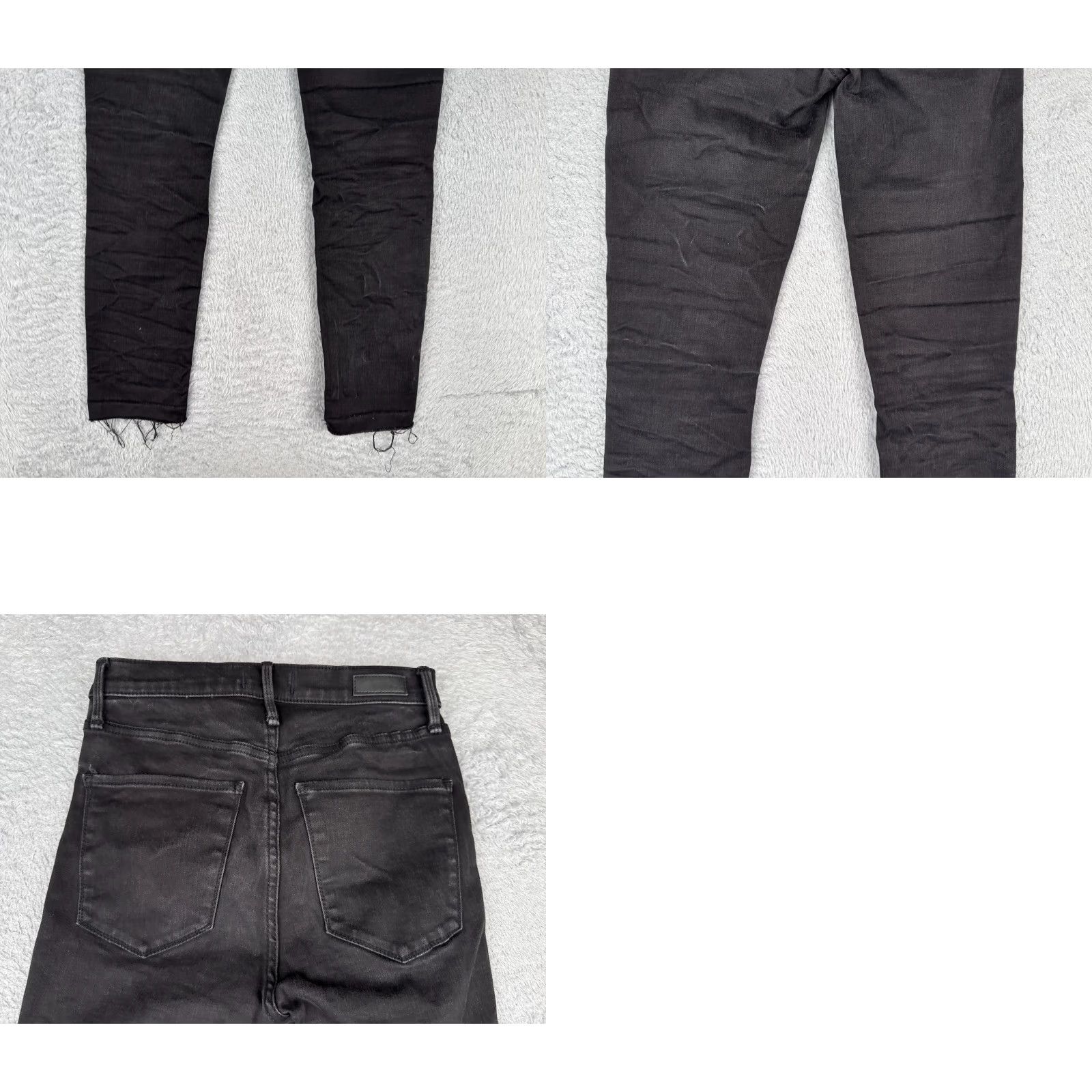 Abercrombie & Fitch Abercrombie & Fitch Jeans Womens 2 Black Ultra High Rise Super Skinny Distressed - Denim - 5-Pocket - Zip Button - Machine Washable - Regular Size 26" / US 2 / IT 38 - 10 Thumbnail