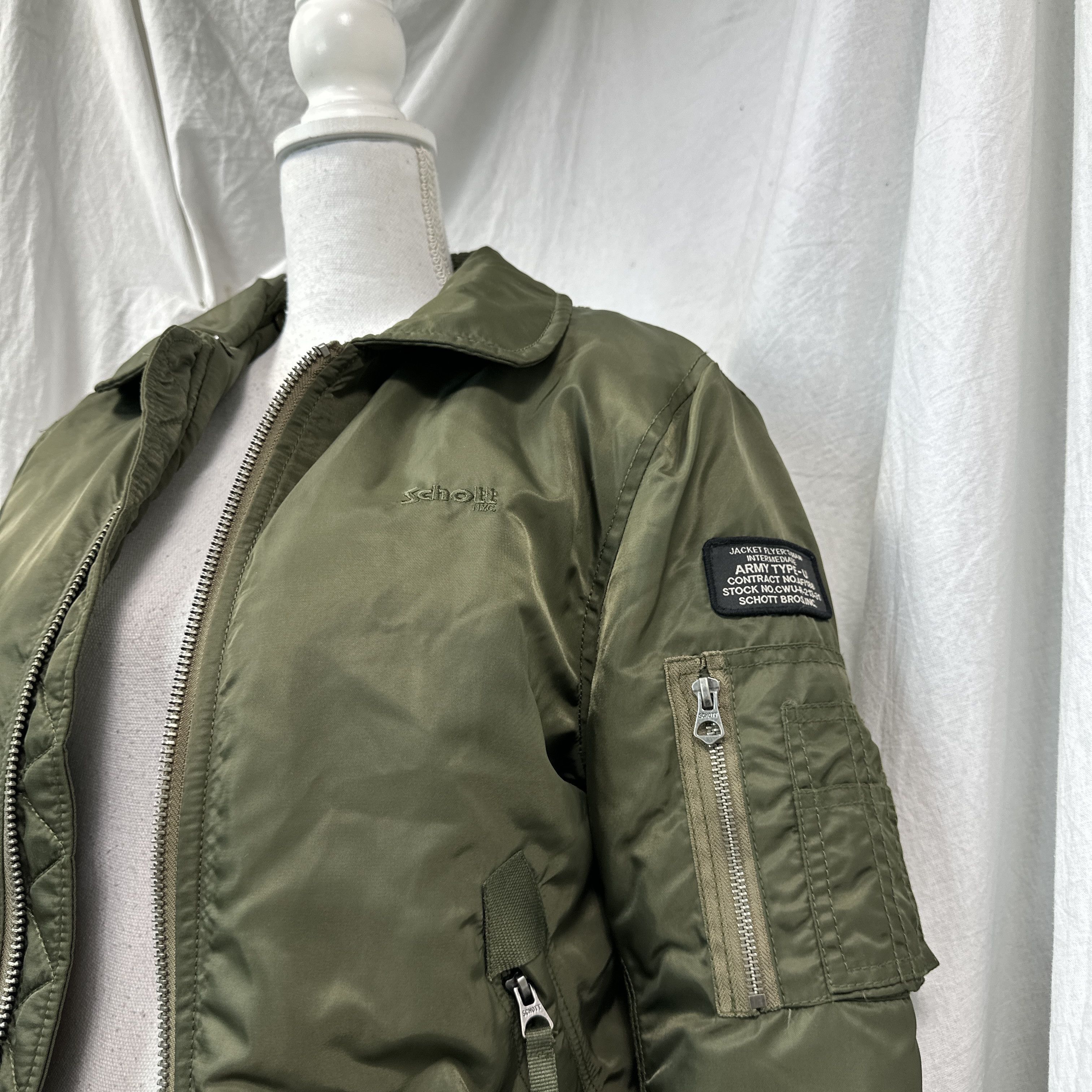 Schott Vintage Military Gorpcore Schott NYC Bomber Jacket 00s Size US S / EU 44-46 / 1 - 8 Thumbnail
