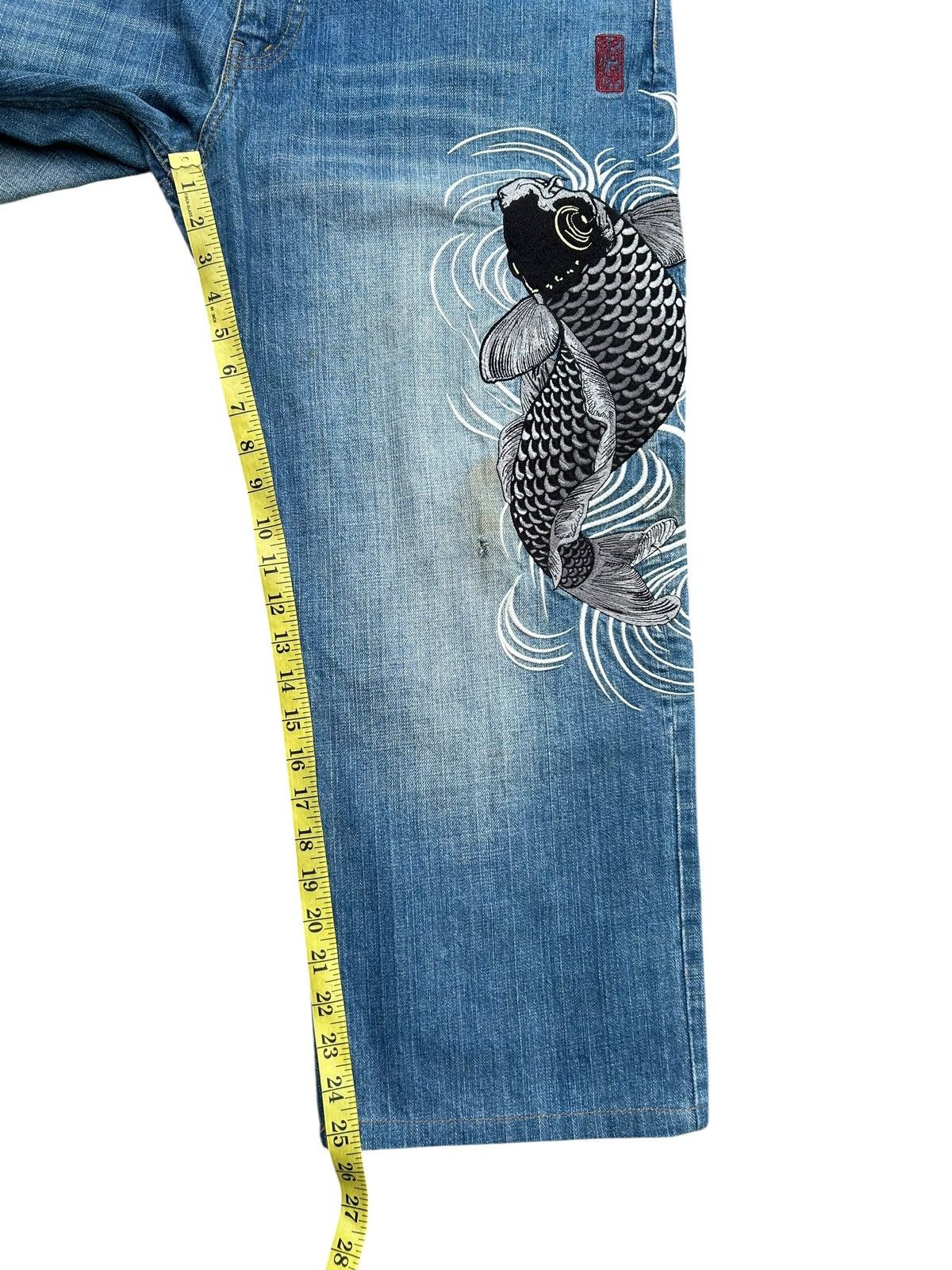 Kapital KARAKURI Japanese Brand Rare Big Koi Denim Jeans Size US 38 / EU 54 - 23 Thumbnail